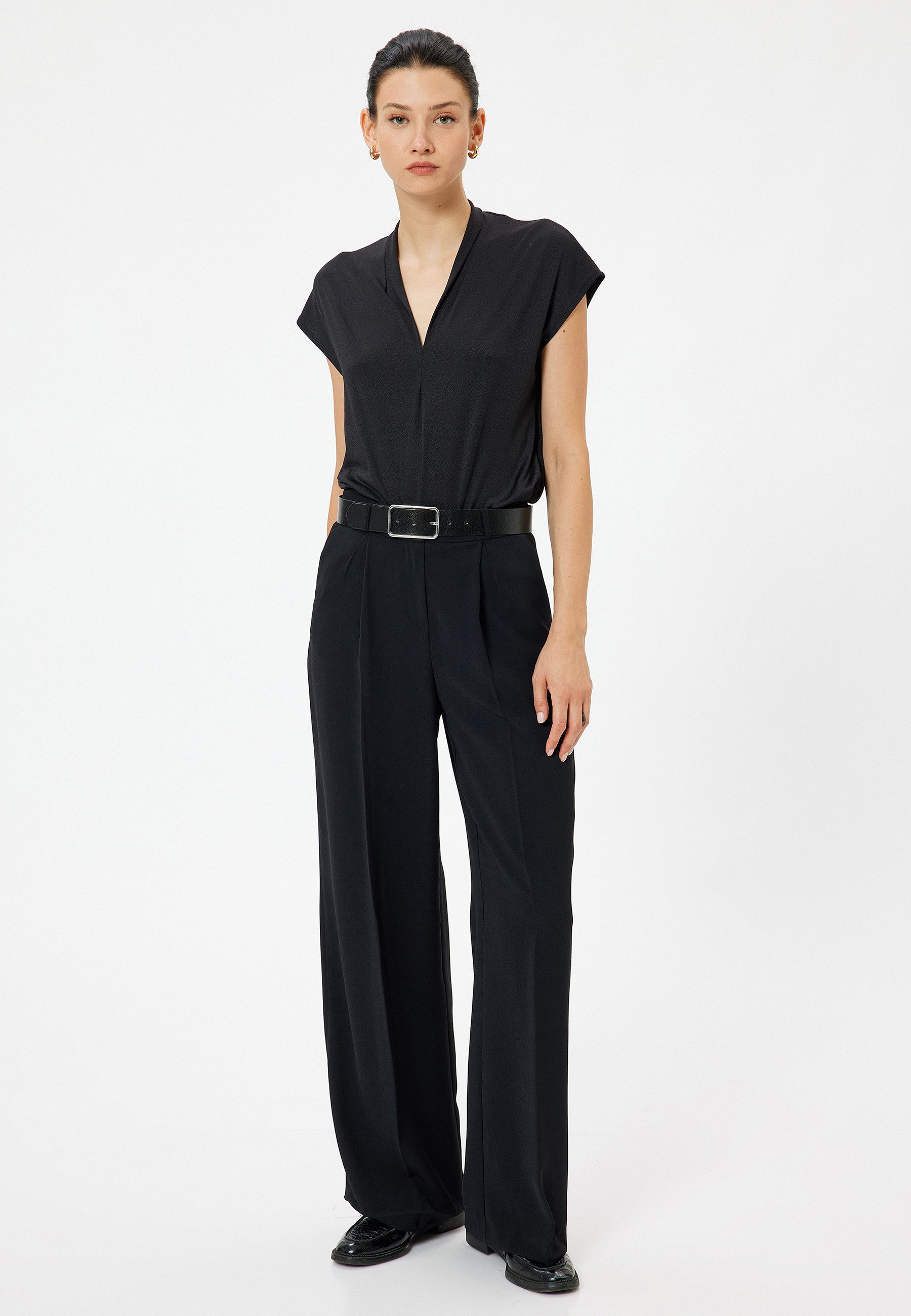 Koton Kurzarmbluse Kappenärmel V-Kragen günstig online kaufen