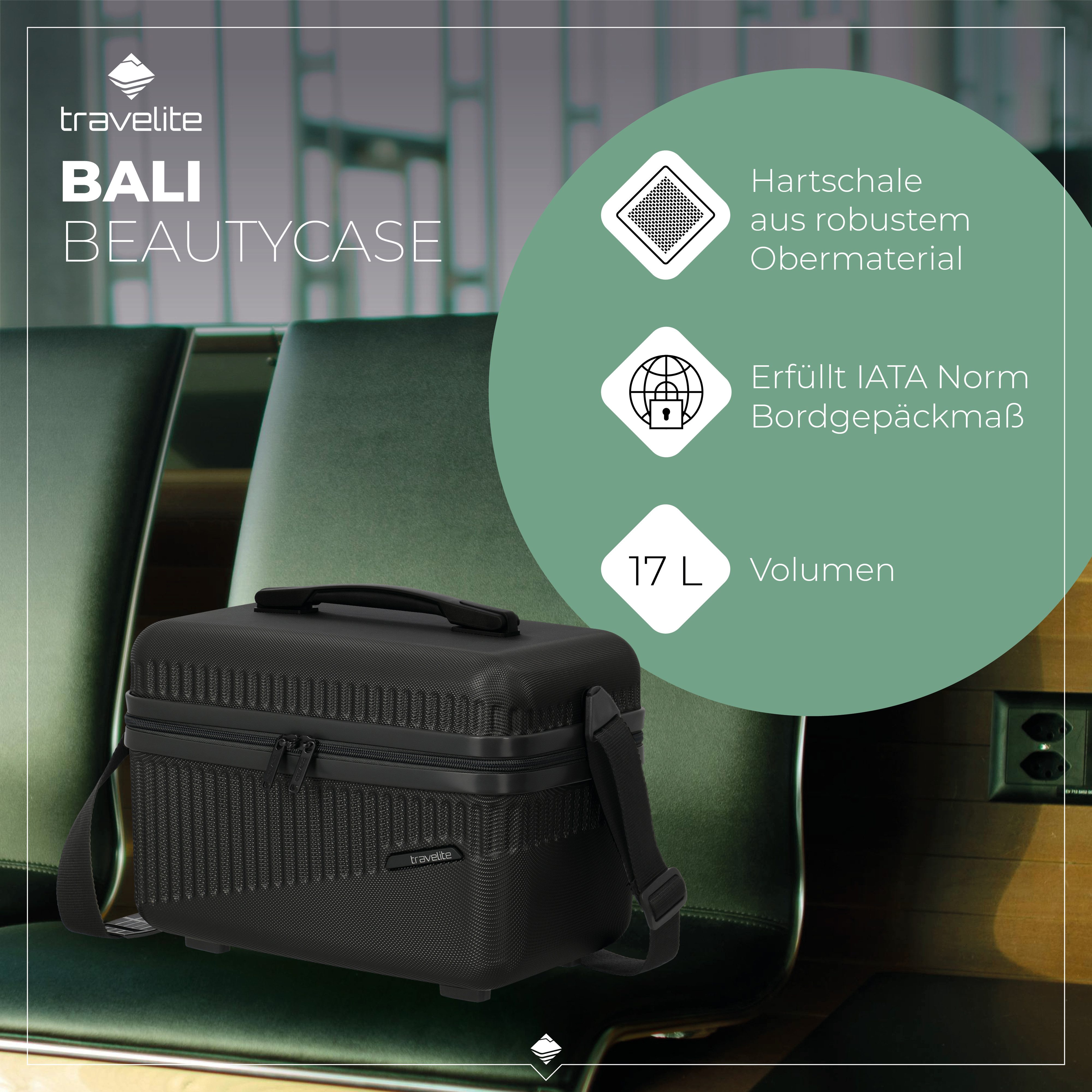 travelite Beautycase BALI Kosmetikkoffer, mit Aufsteckfunktion und Organizer – ideal für Reise und Alltag