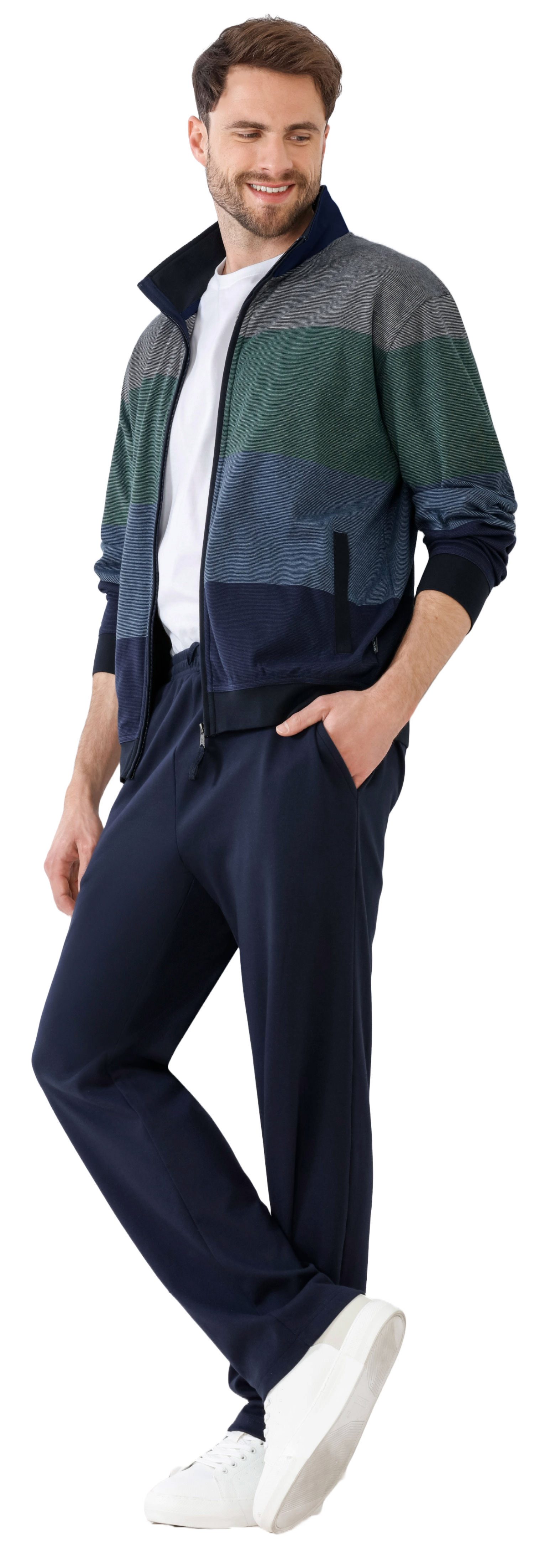 Hajo Hausanzug Herren Homewear Anzug (2 tlg) Modisches Design