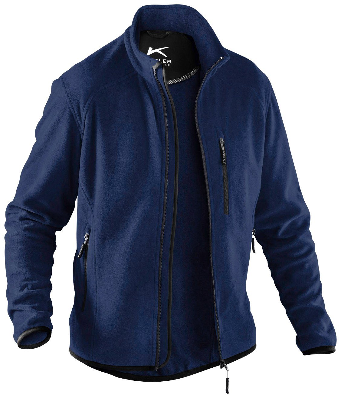 Workwear mit 4 WEATHER Fleecejacke Taschen, Kübler dunkelblau