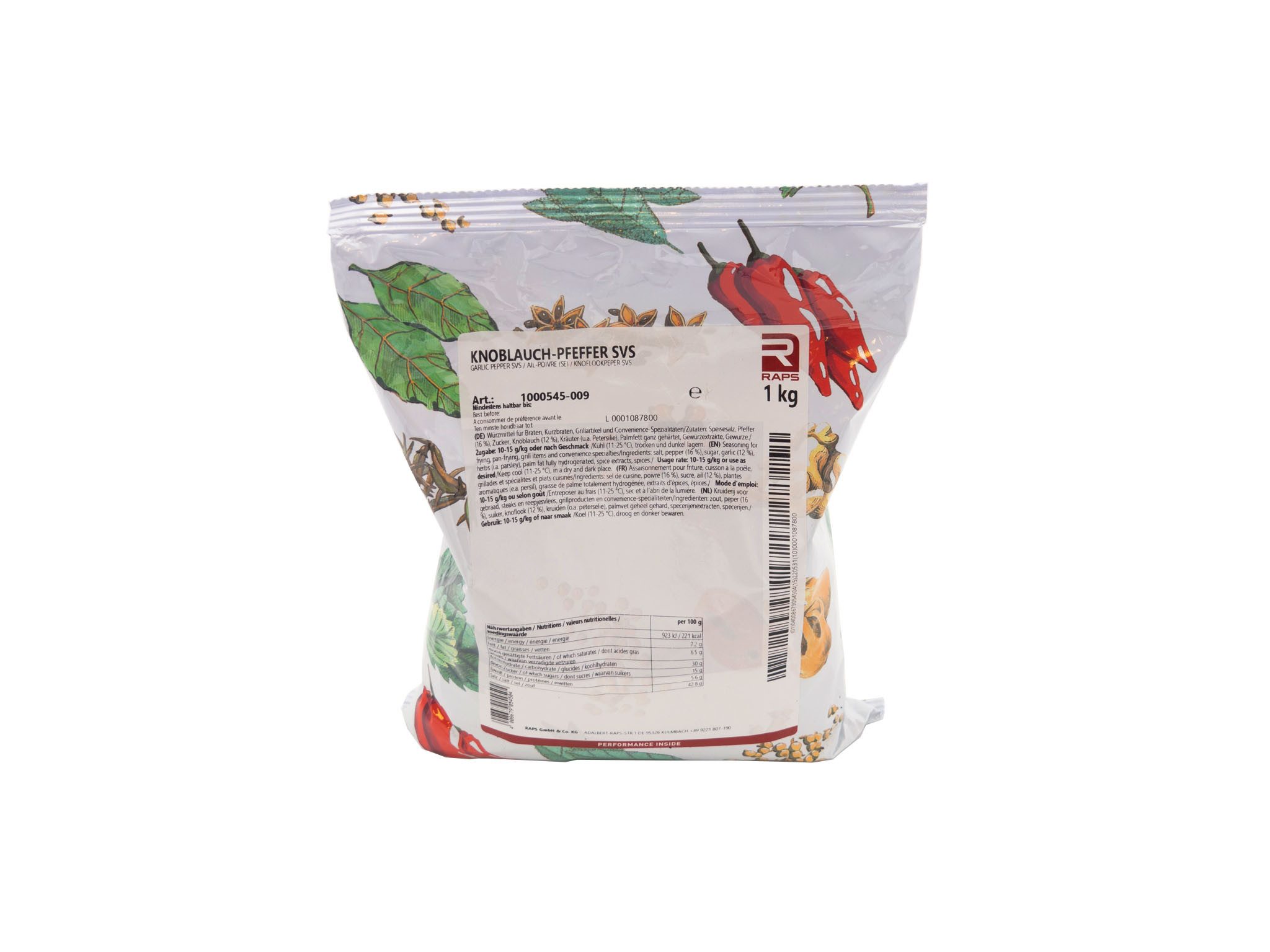 Raps Gewürz Knoblauchpfeffer 1kg Beutel
