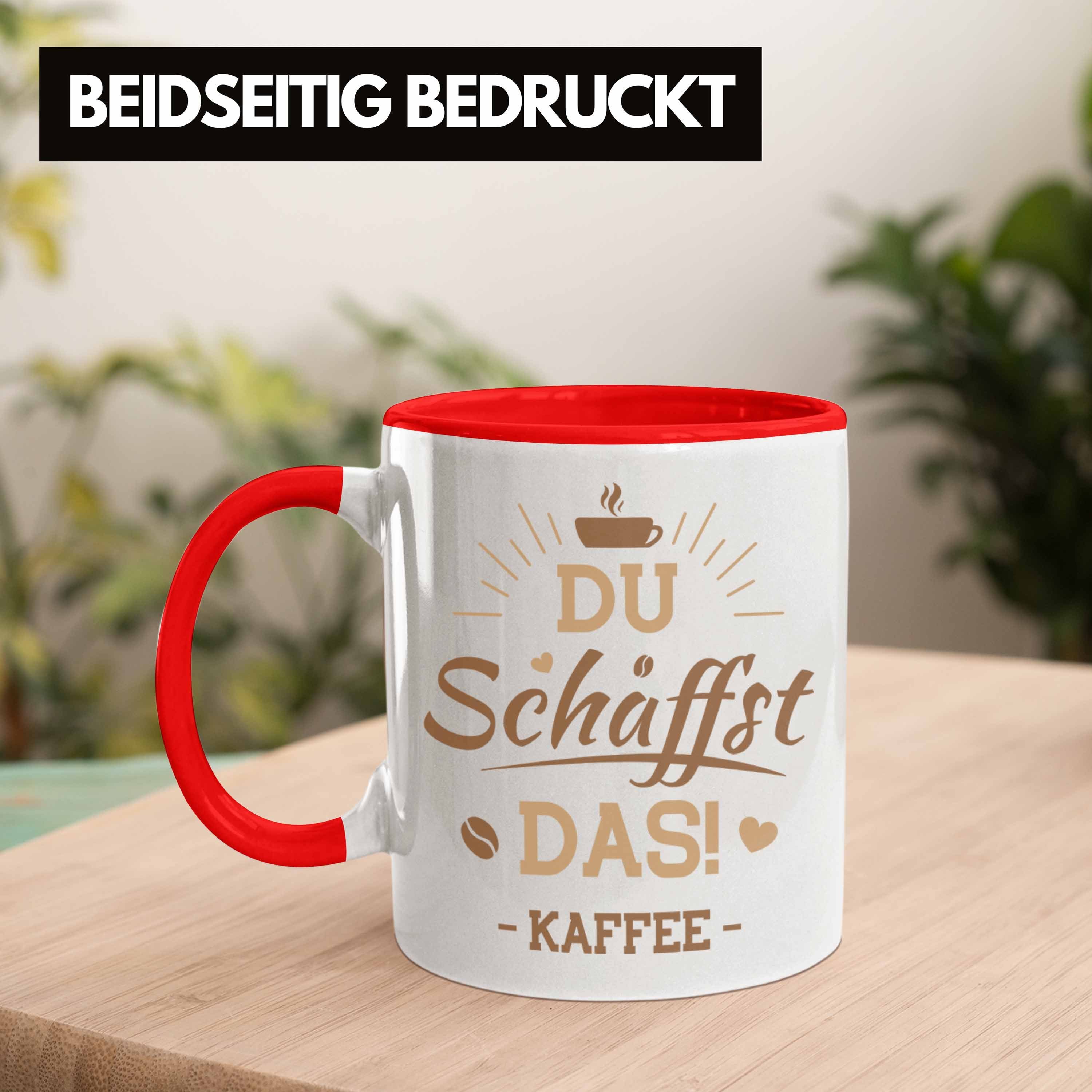 - Du Schaffst Büro Arbeit Tasse Trendation Kaffeetrinker Lustiger Kaffeeliebhaber Trendation Spruch Rot für Kaffee Spruch Tasse das