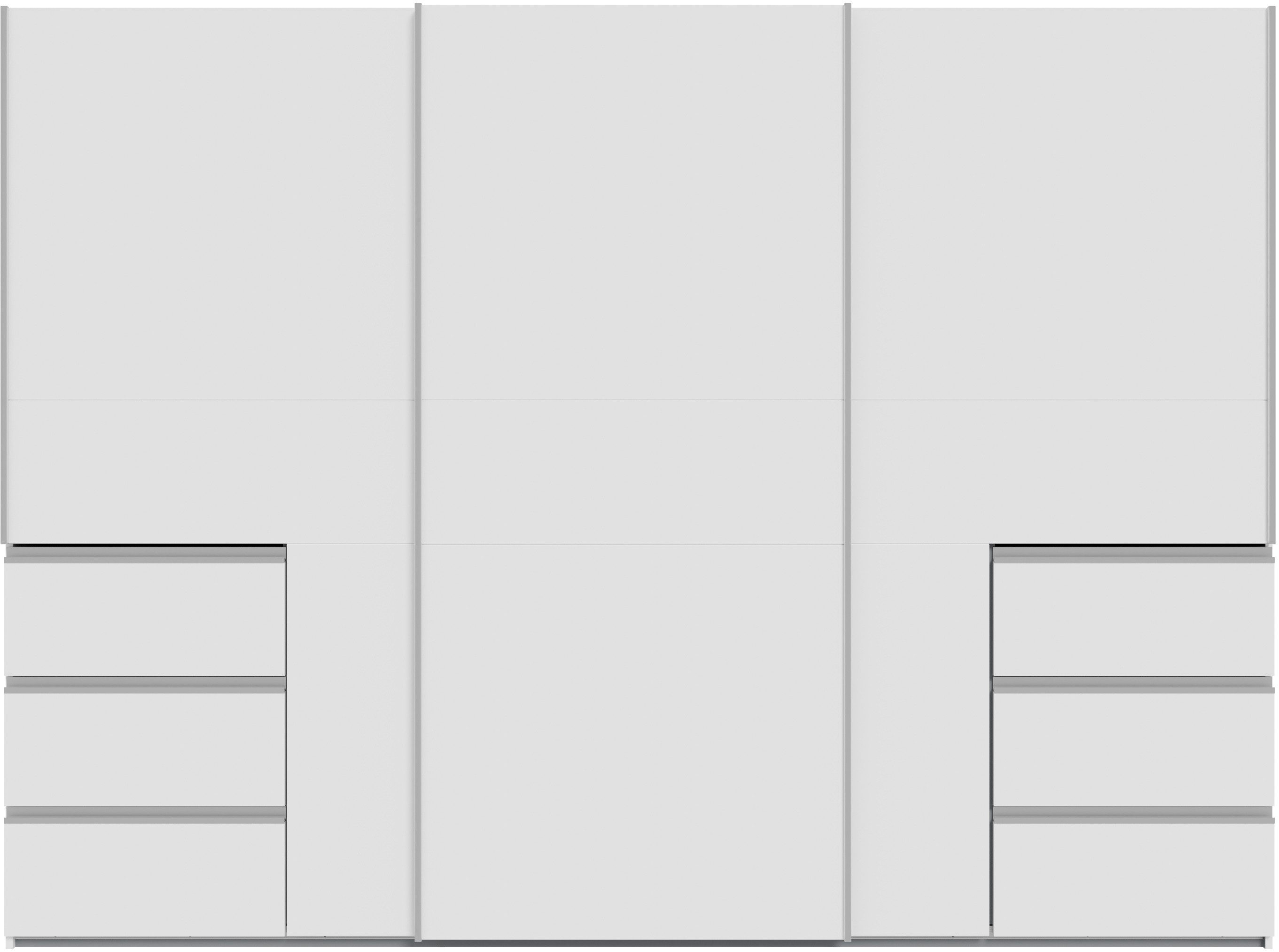 FORTE Schwebetürenschrank (B/H/T ca. 269,7x200,5x61cm) Schwebetürenschrank, Stauraum, 6 Schubkästen, erhältlich in 2 Dekoren