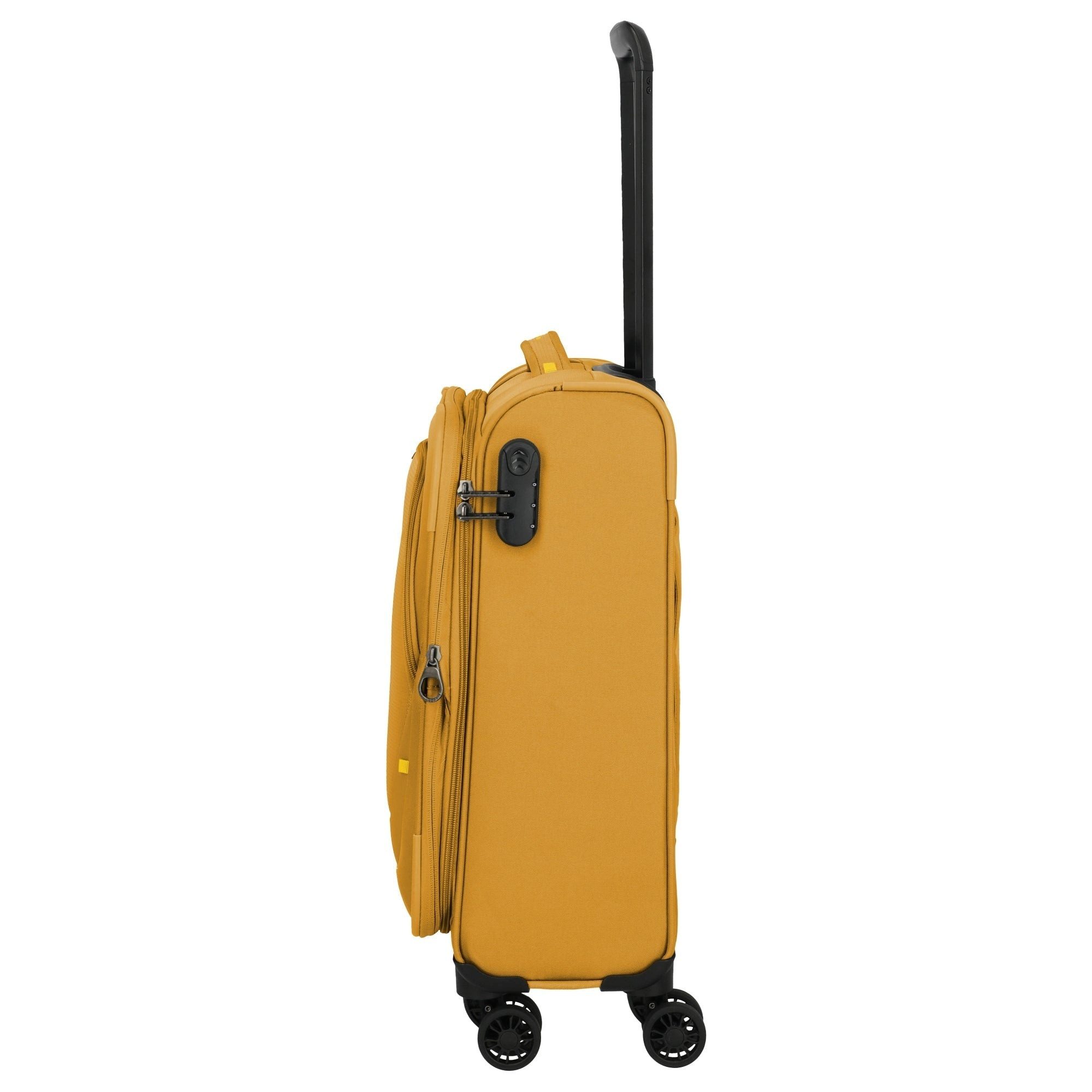 travelite Handgepäck-Trolley Umbria - 4-Rollen-Kabinentrolley S 55 cm erw. (golden glow), 4 Rollen