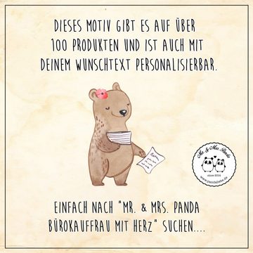 Mr. & Mrs. Panda Grußkarte Bürokauffrau Herz - Weiß - Geschenk, Kauffrau für Büromanagement, Mit, Hochwertiger Karton