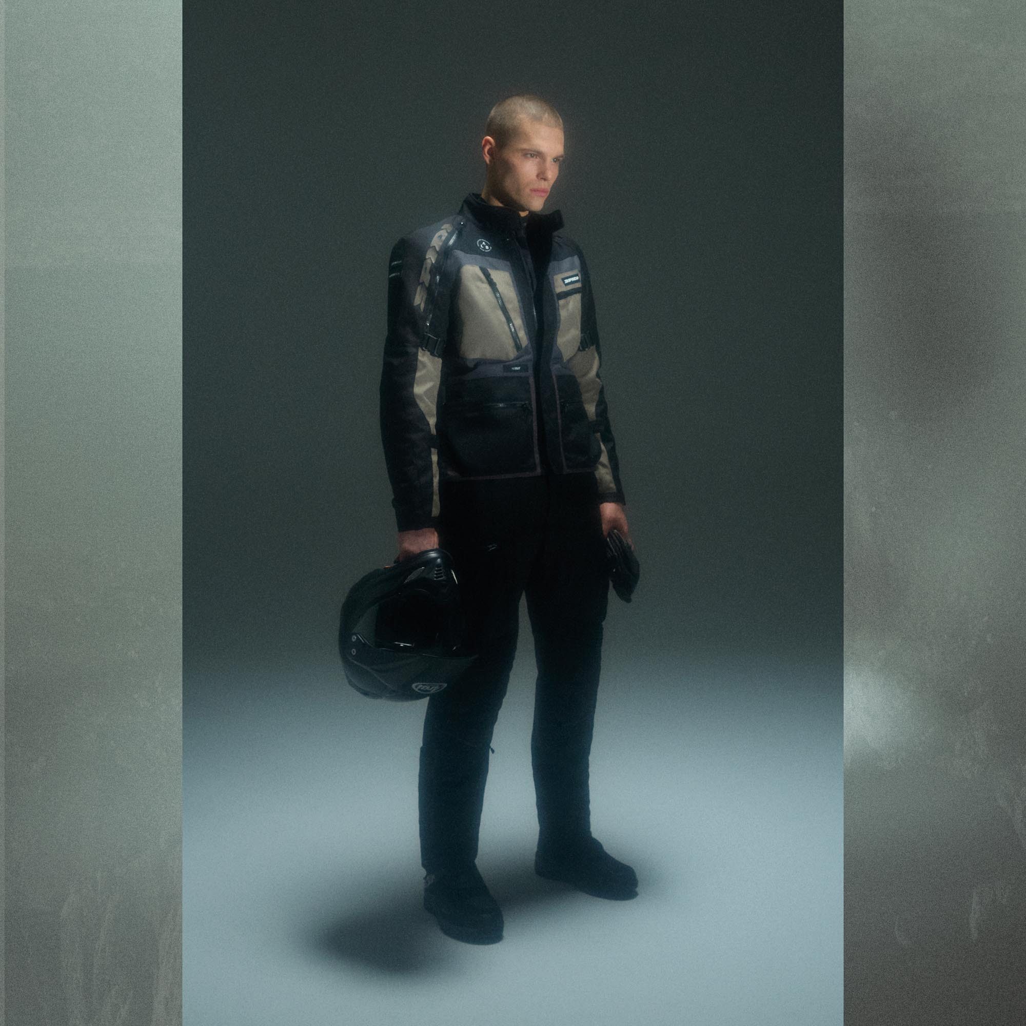 SpiDi Motorradjacke Ridemaster wasserdichte Motorrad Textiljacke 2-Lagen-Laminat,Verbindungsreißverschluss,Ellenbogenprotektoren e