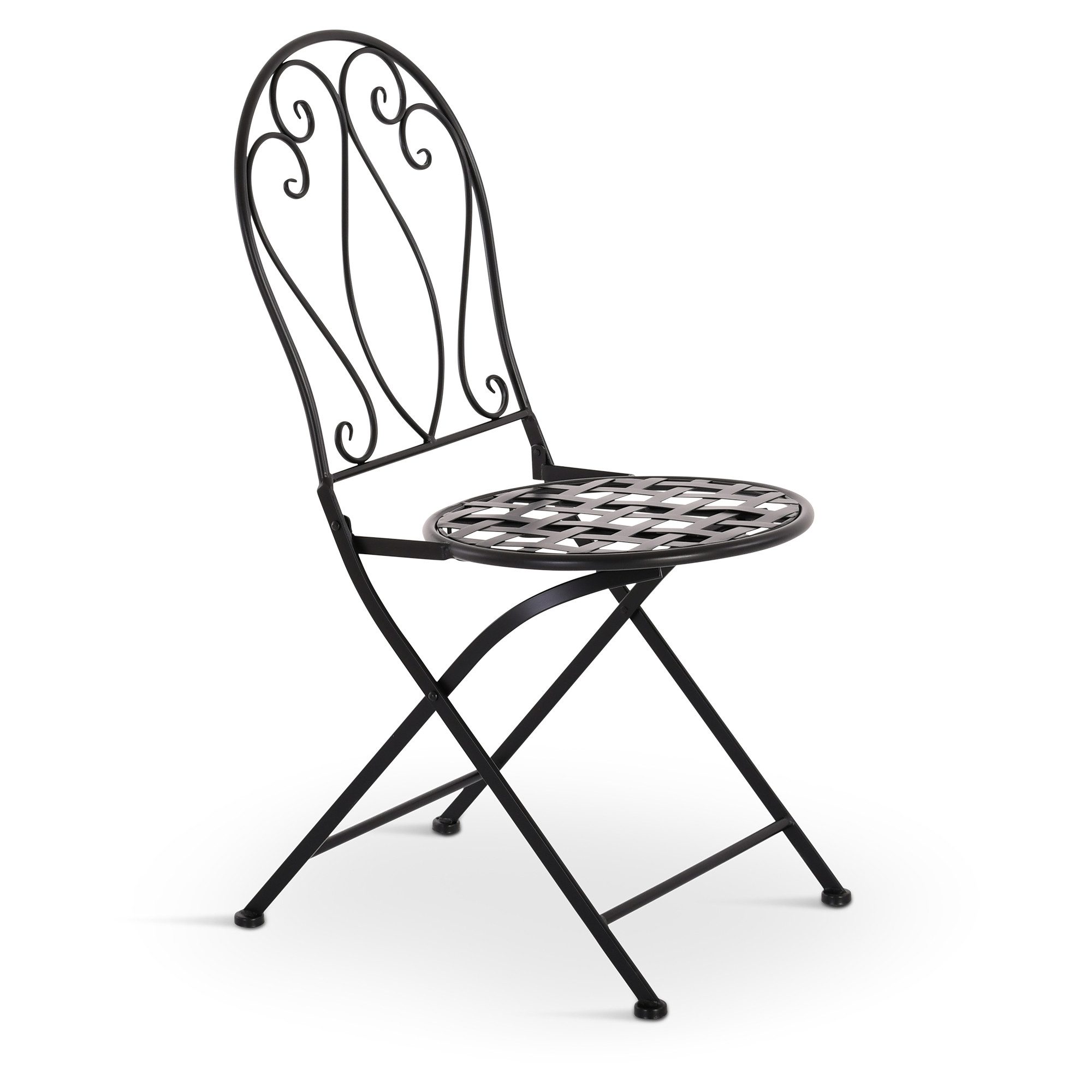 Raburg Gartenstuhl Eisenstuhl 2er-Set im Jugendstil, antike, Gartenstühle, Mayla, 2er-Set, Gartenstuhl antik mit Klappfunktion, Outdoor-Stühle aus Eisen