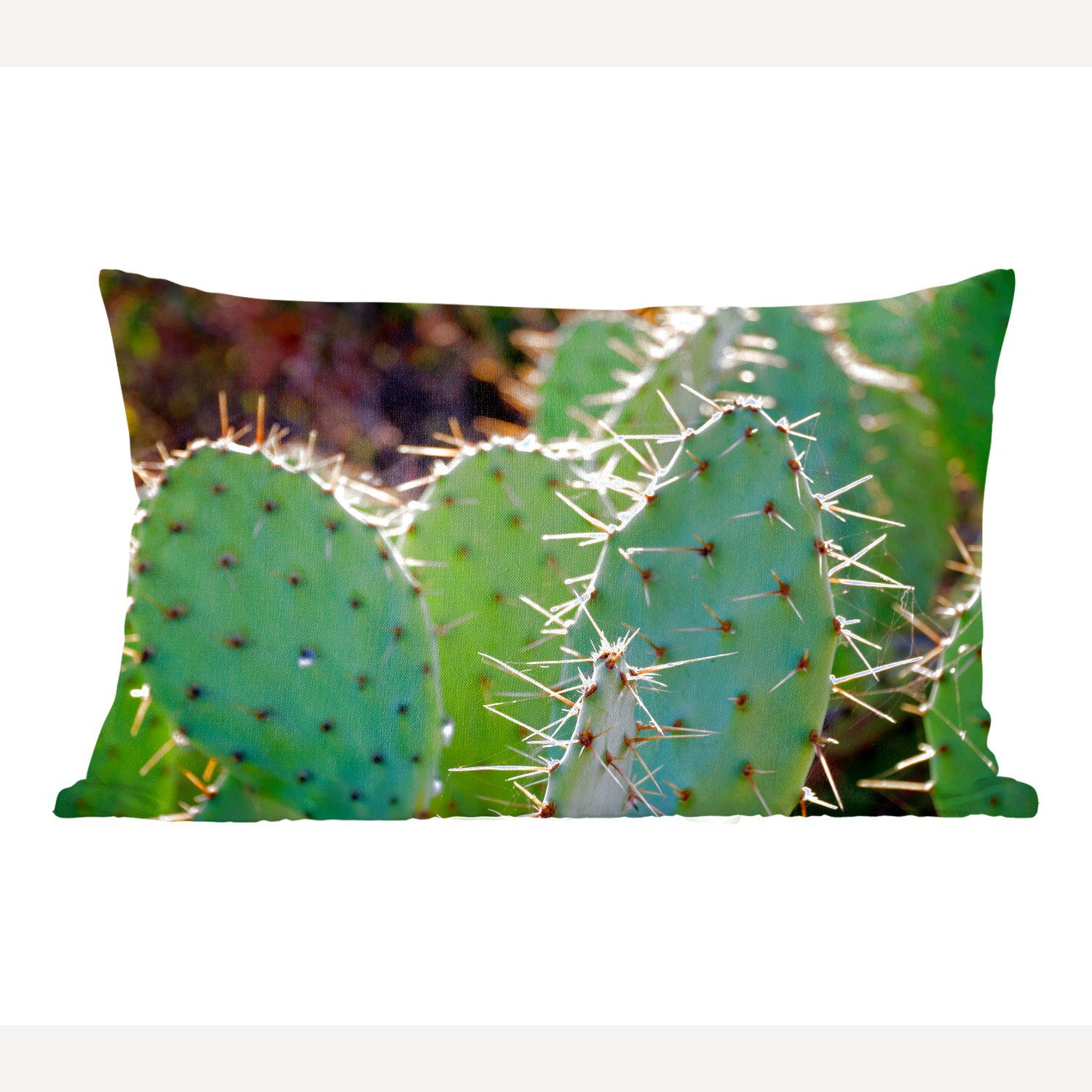 MuchoWow Dekokissen Botanischer Kaktus Fotodruck, Wohzimmer Dekoration, Zierkissen, Dekokissen mit Füllung, Schlafzimmer