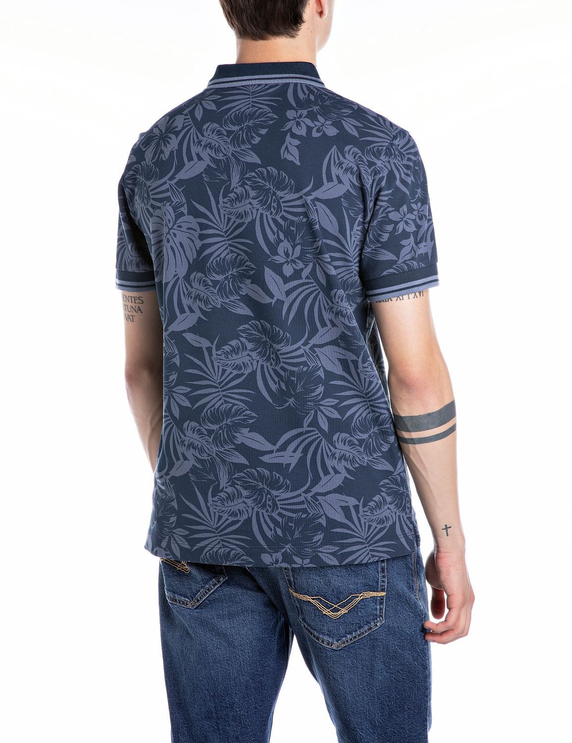 Replay Poloshirt mit All-Over-Print günstig online kaufen