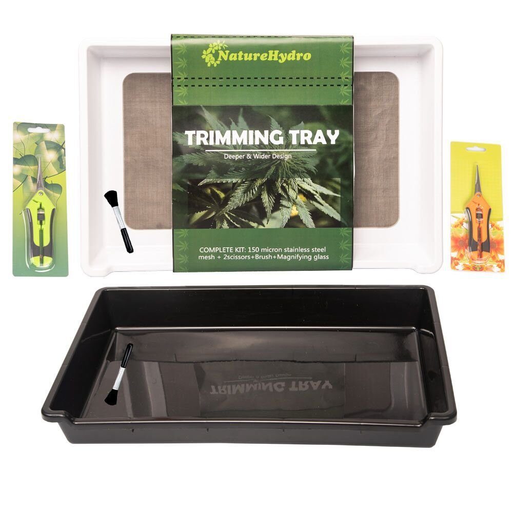 Mayaadi Home Anzuchttablett Trim Tray Bin Trimmschale Kräuterpflanzen Trockensiebset Pollensieb (Einzelteil)