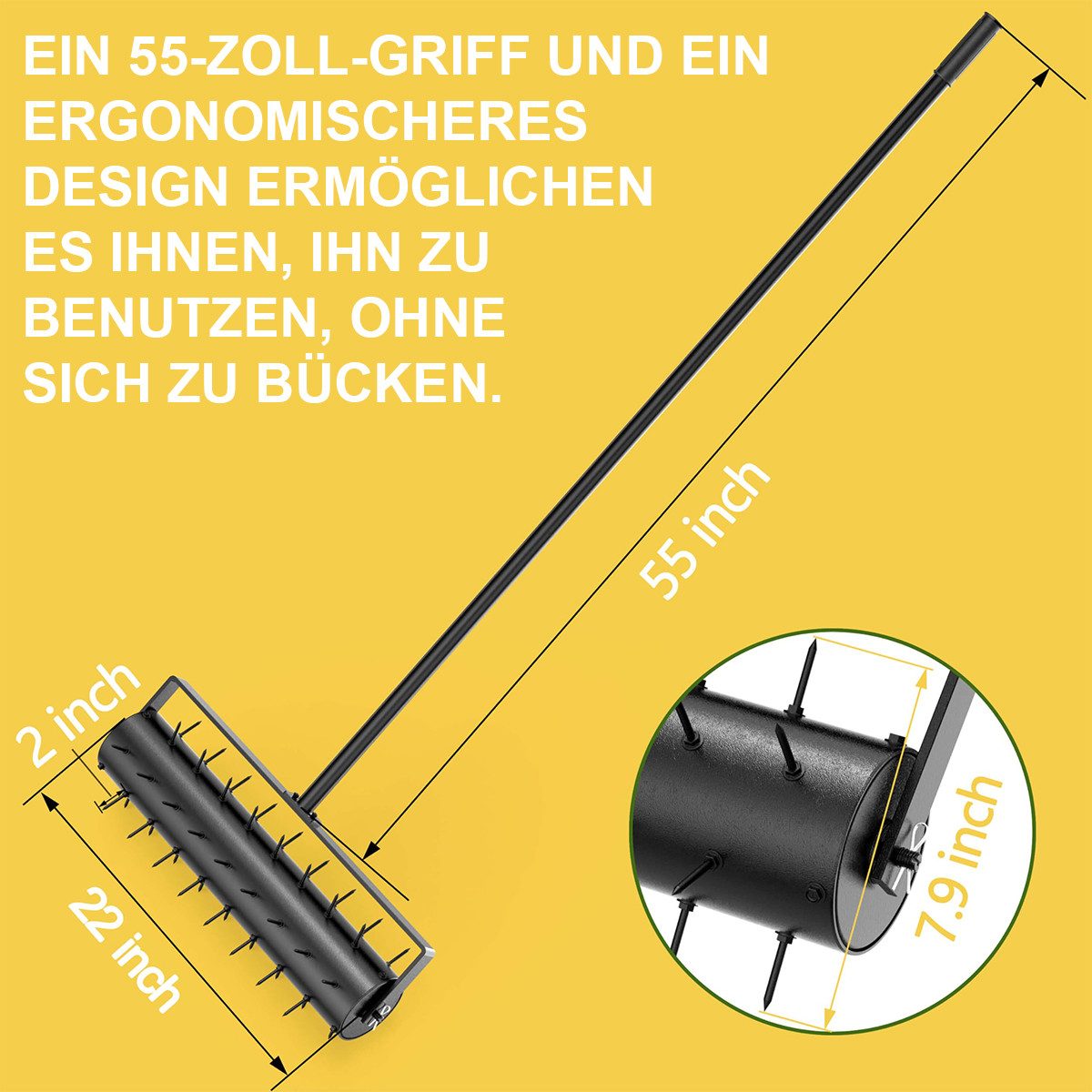 Welikera Vertikutierer Rasenbelüfter, Hochleistungs-Rollrasenbelüfter-Werkz günstig online kaufen
