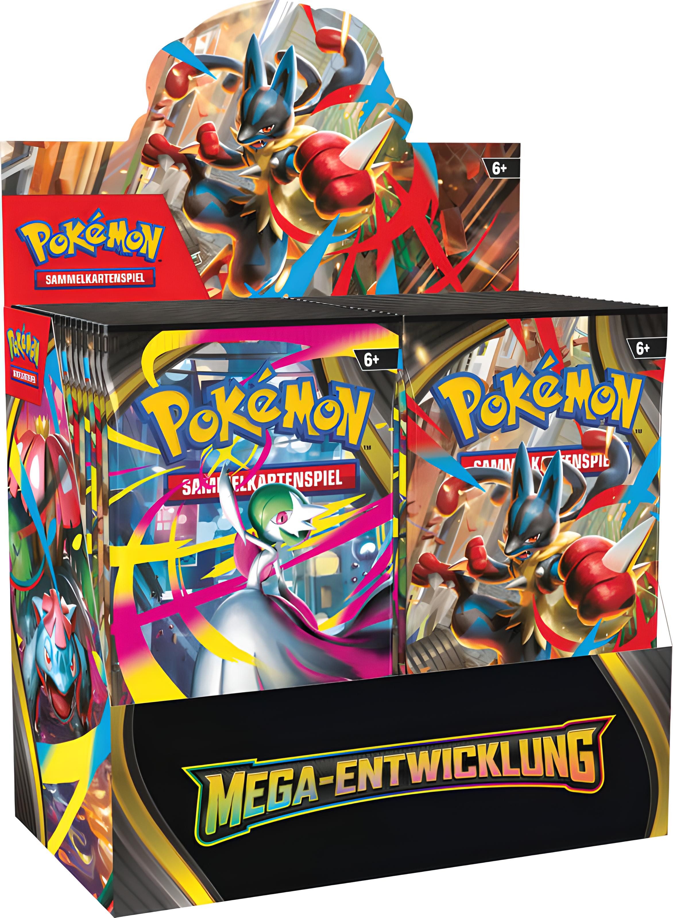 POKÉMON Sammelkarte Pokémon Booster-Display Mega-Entwicklung