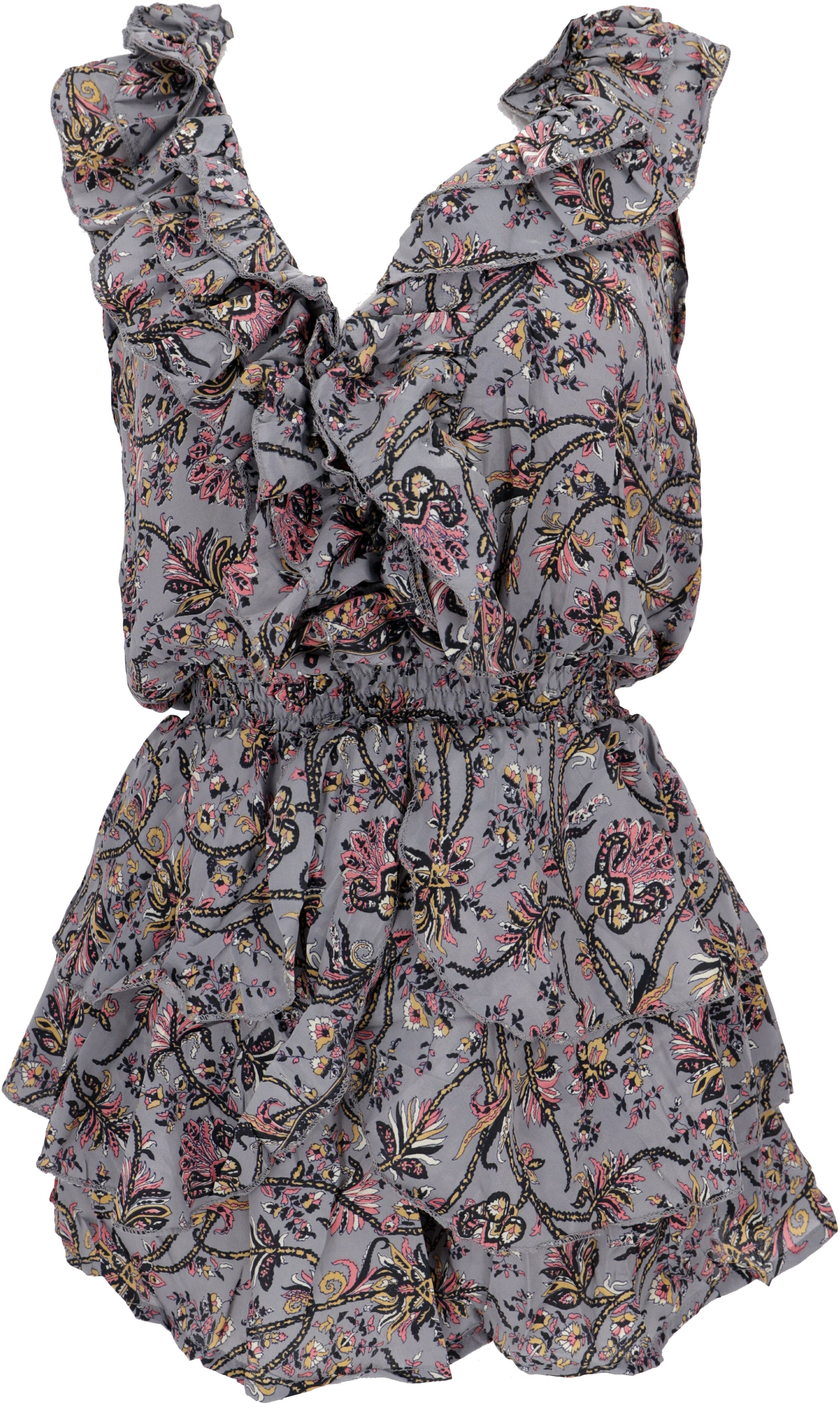 Guru-Shop Hose & Shorts Kurzer luftiger Overall im Hippiestyle,.. alternative Bekleidung