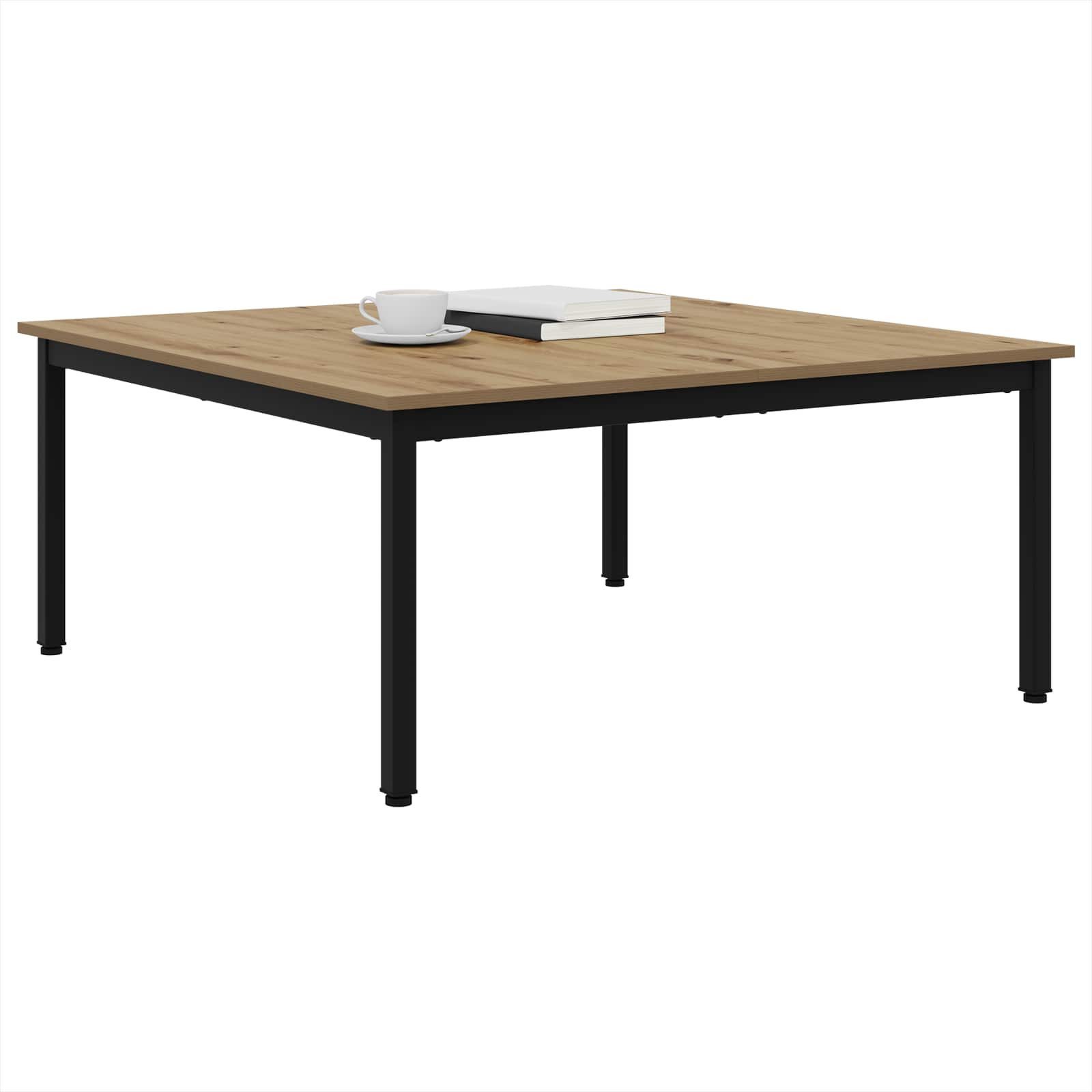 vidaXL Couchtisch Couchtisch Kunsthandwerk Eiche 100 x 100 x 45 cm Holzwerkstoff (1-St)