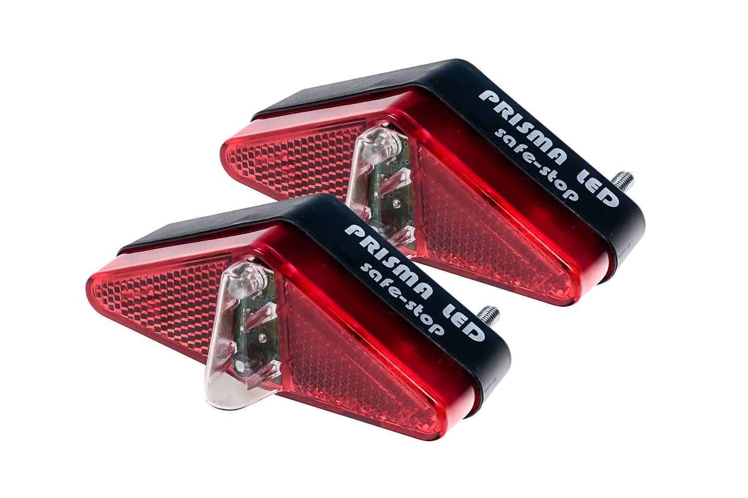 Büchel Fahrrad-Rücklicht 2x PRISMA LED Fahrrad Rücklicht Z-Reflektor 80 mm Dynamo Standlicht