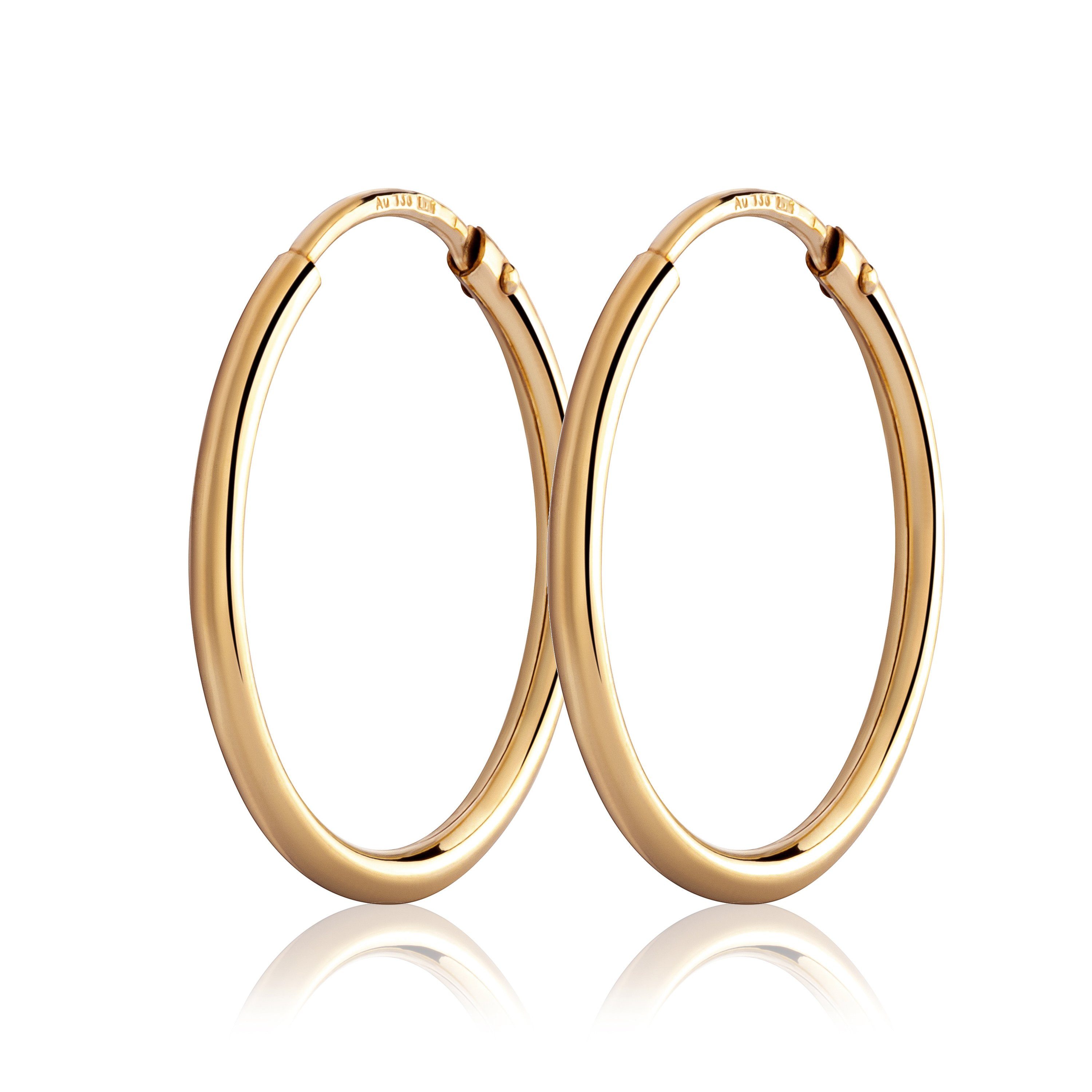 NKlaus Paar Creolen Paar 750 Gelbgold Creolen 18 Karat Gold Ohrringe S günstig online kaufen