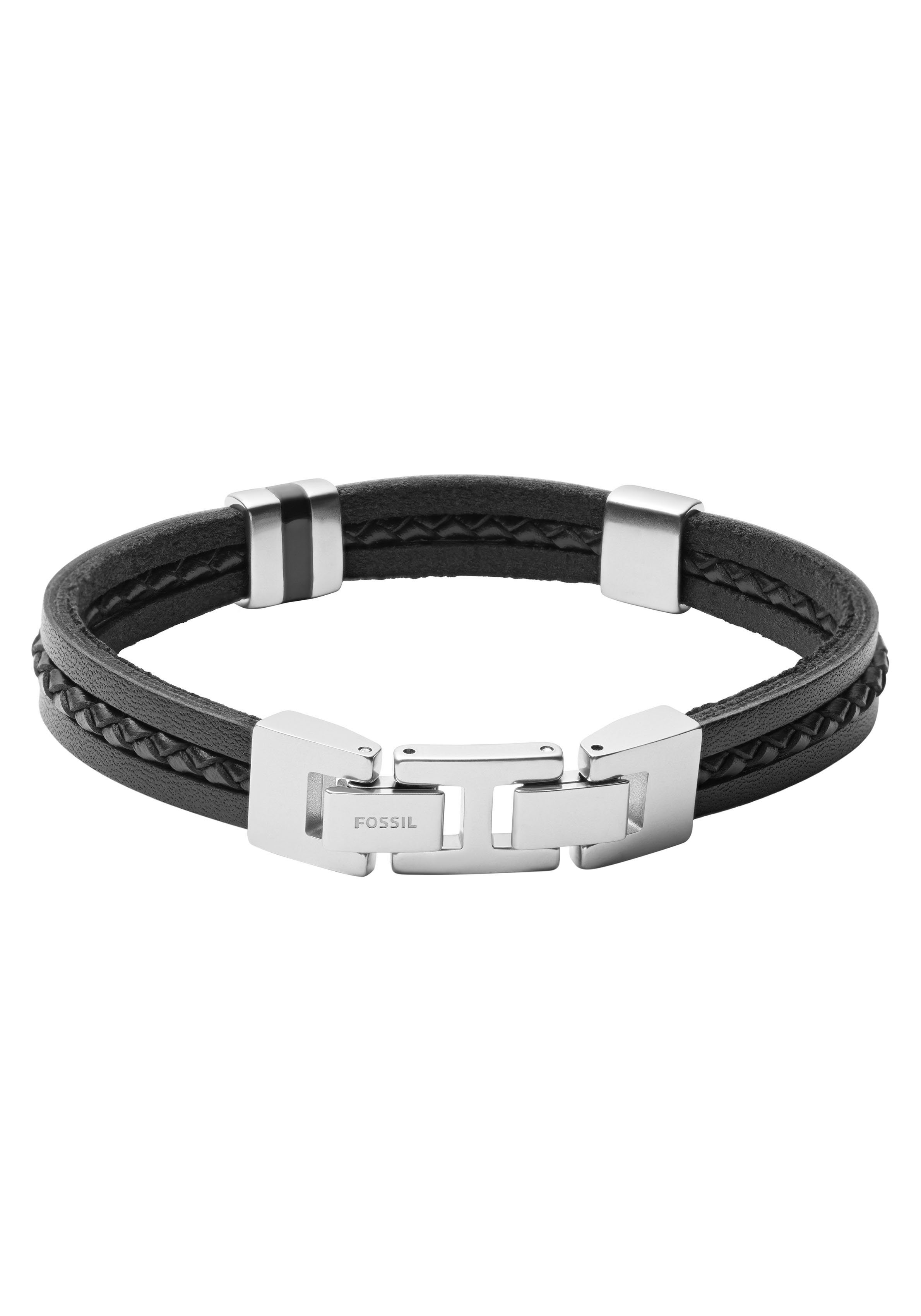 Fossil Armband Schmuck Geschenk Edelstahl Leder VINTAGE CASUAL