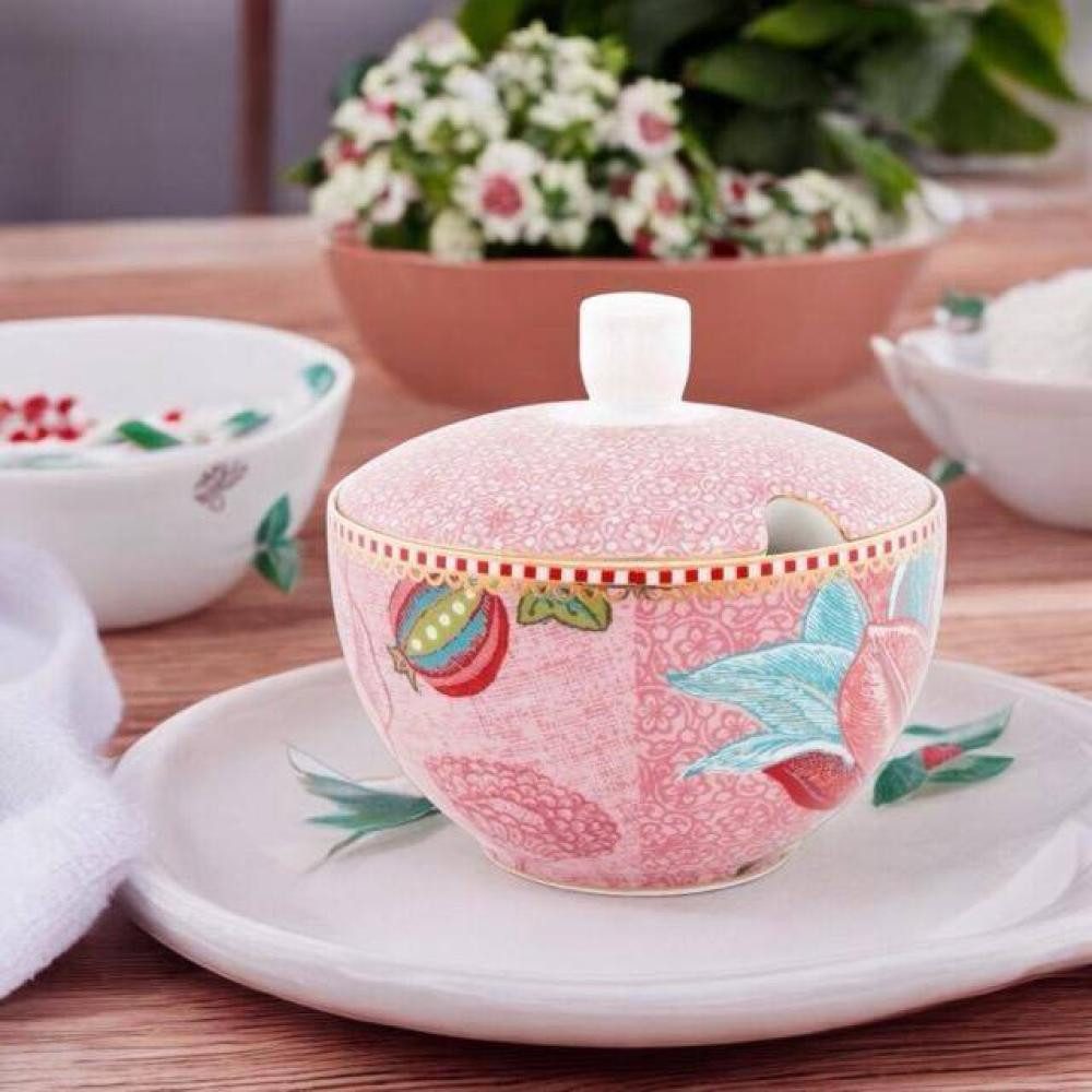 PiP Studio Zuckerdose Sugar Bowl Spring to Life Pink von Pip Studio, Porzellan