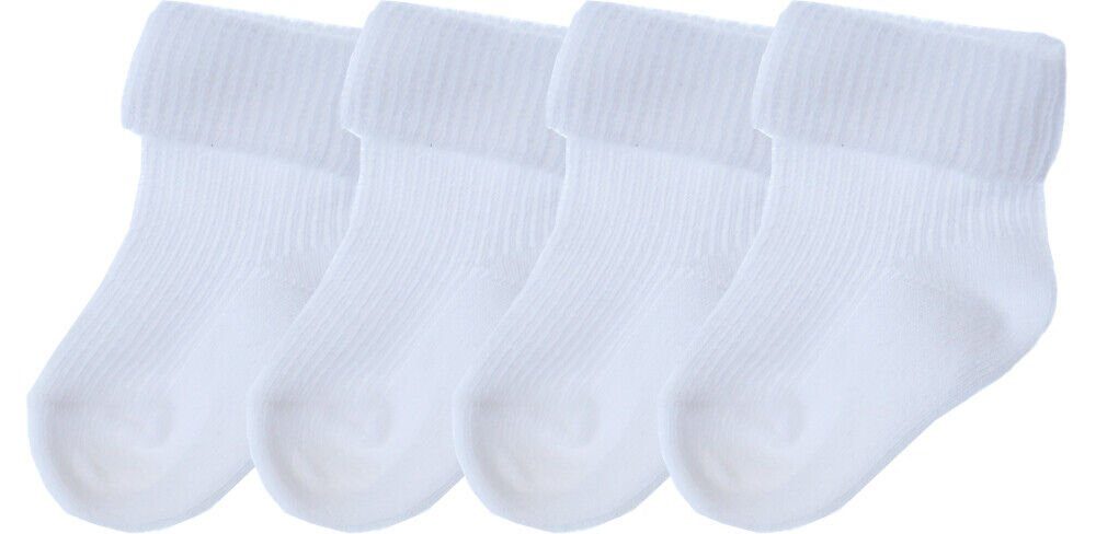 Socken Baby Socken weiße Söckchen Erstlingssocken 4er Pack