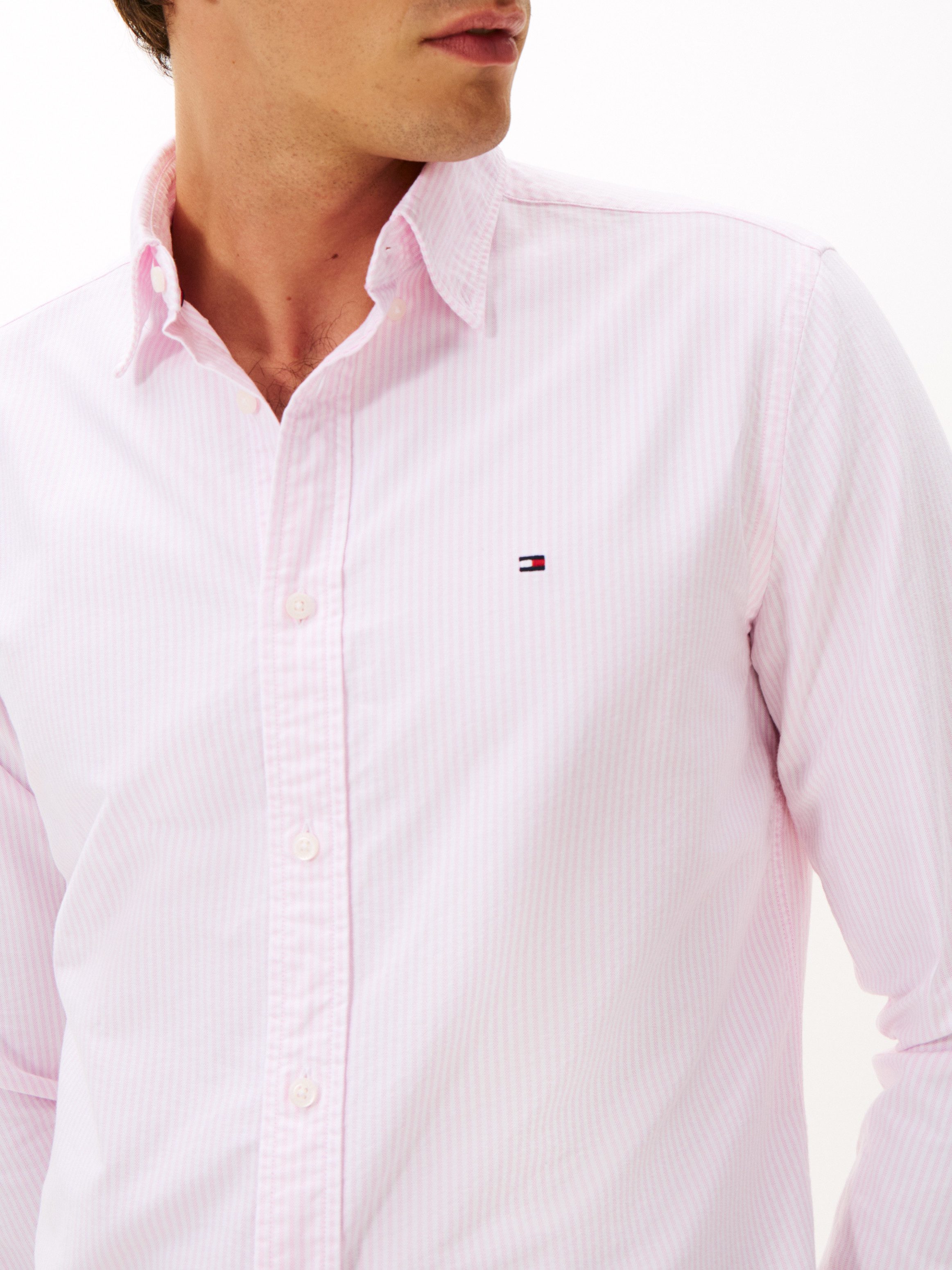 Tommy Hilfiger Langarmhemd HERITAGE OXFORD STRIPE Regular Fit SHIRT Regular Fit Oxford Casual