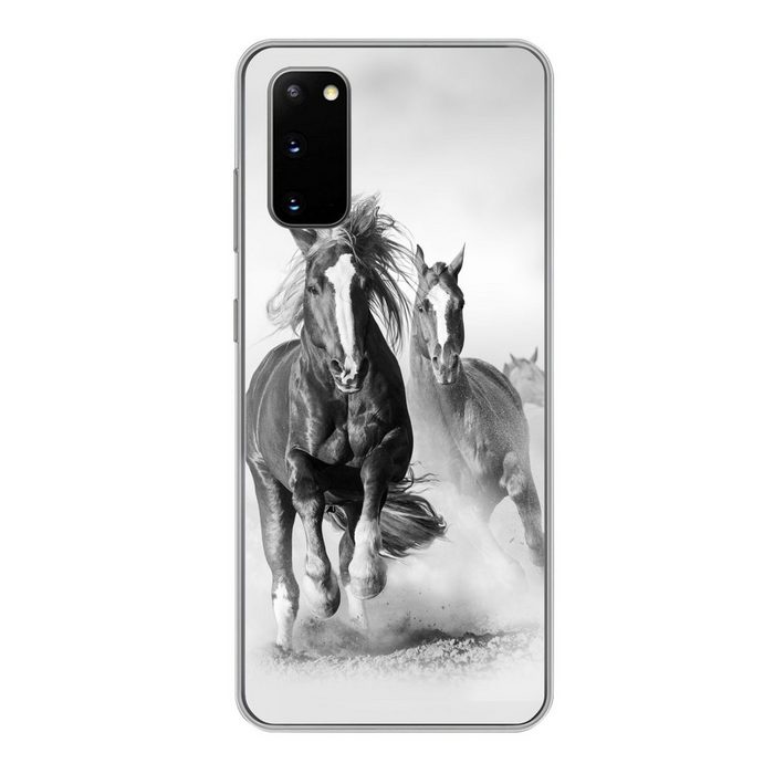 MuchoWow Handyhülle Pferde - Tiere - Illustration Phone Case Handyhülle Samsung Galaxy S20 Silikon Schutzhülle