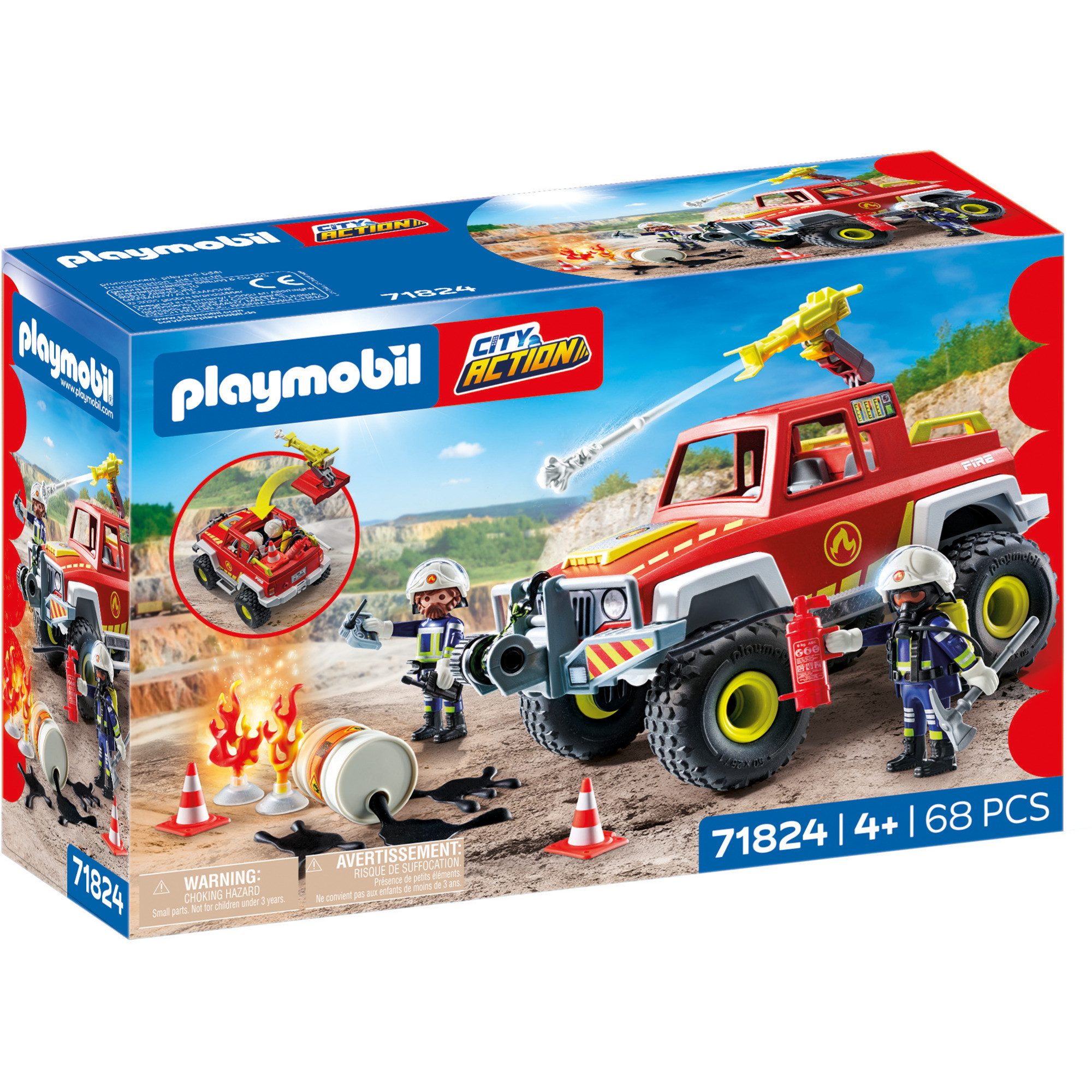Playmobil® PLAYMOBIL Action Heroes Feuerwehrtruck, Konstruktions-Spielset