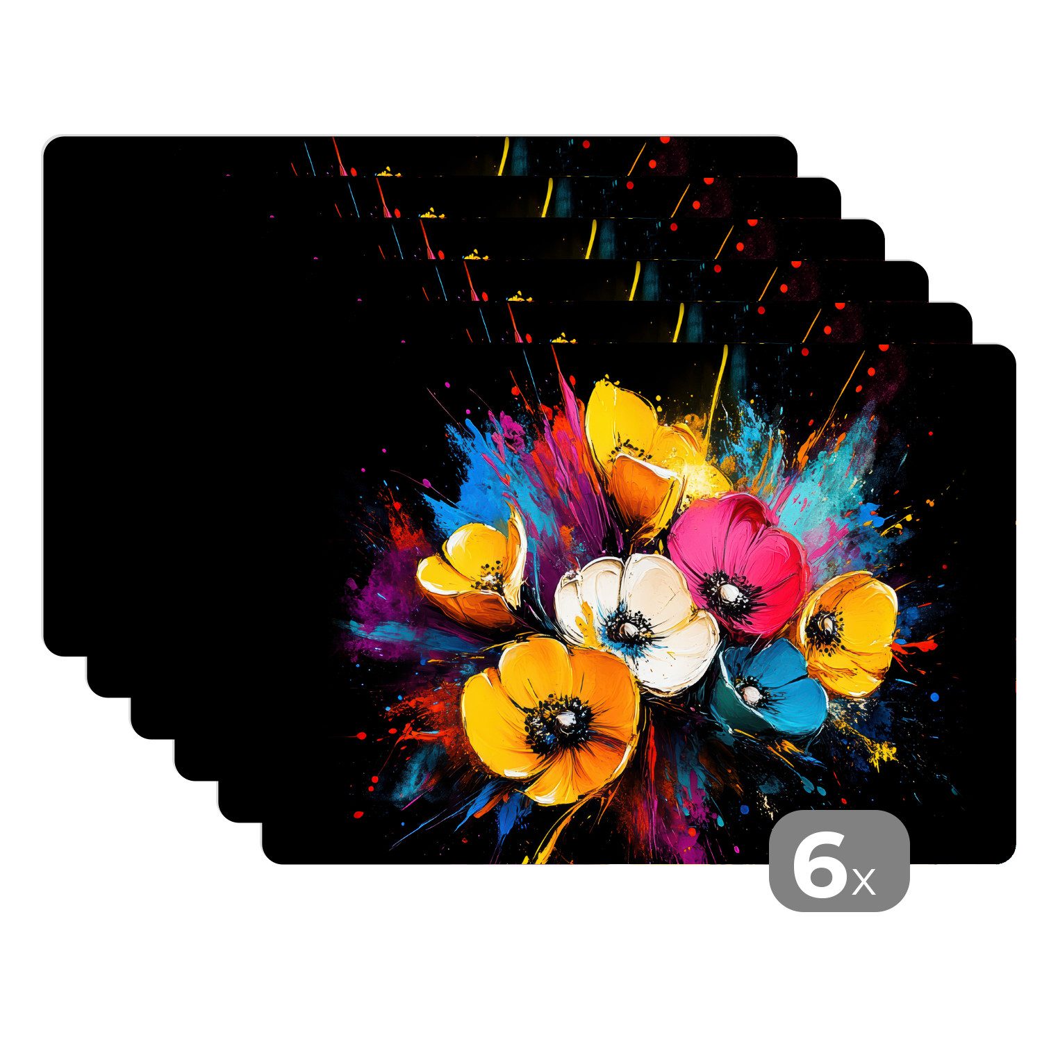 MuchoWow Platzset Blumen - Bunt - günstig online kaufen