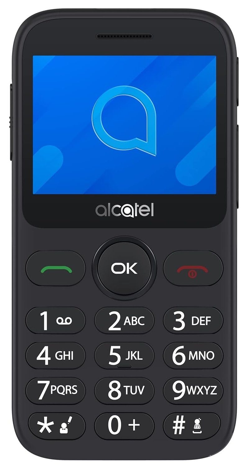 Alcatel 2020x Smartphone (6,10 cm/2.4 Zoll, 0.004 GB Speicherplatz, 0,3 MP Kamera, Großtasten-Handy)