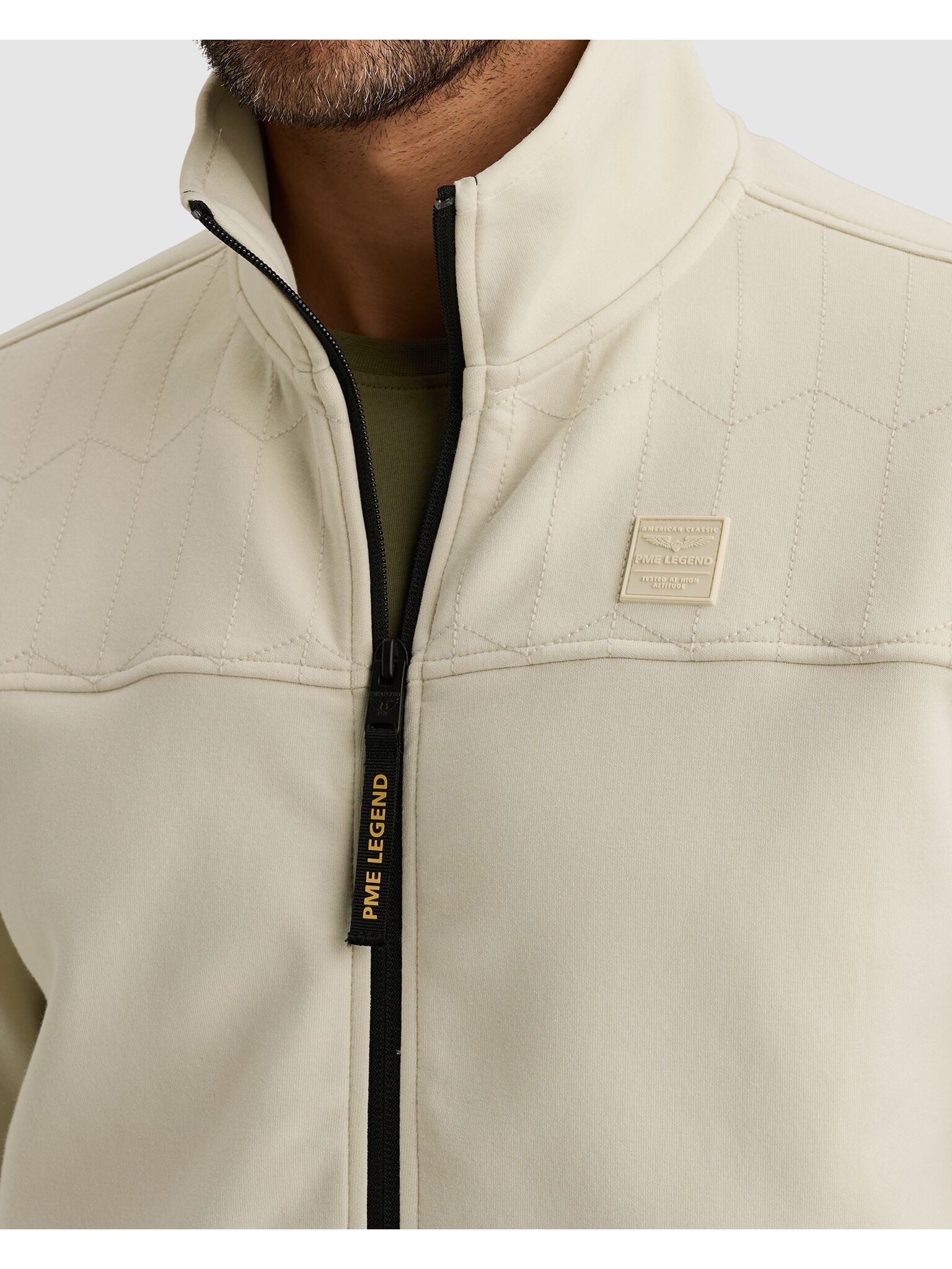 PME LEGEND Sweatjacke Seitliche Reißverschlusstaschen, vordere Passe mit dezenten Ziernähten – Bild 4 von 5