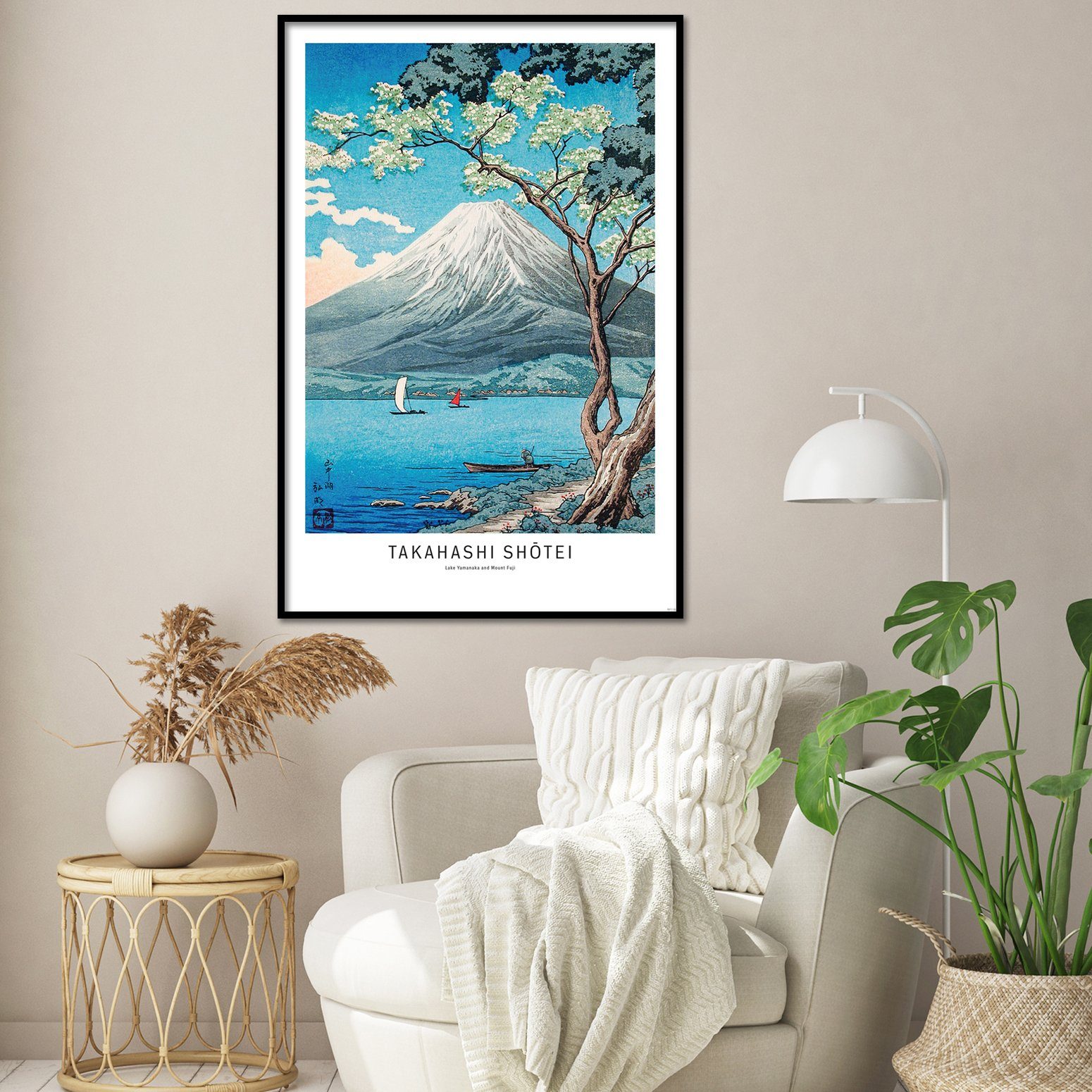 Close Up Poster Takahashi Shotei Poster Lake Yamanaka and Mount Fuji 0 x 0 günstig online kaufen