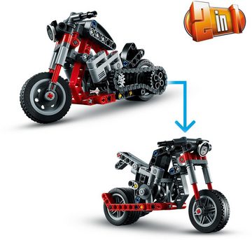 LEGO® Konstruktionsspielsteine Chopper (42132), LEGO® Technic 2in1, (163 St)