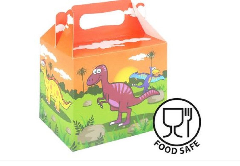 Henbrandt Geschenkbox Kindergeburtstag, Dinosaurier, Partytüten, Kinder, Party, Piraten (1 St), Geburtstag,Tragegriffverpackung, Mitgebsel, Geschenkverpackung