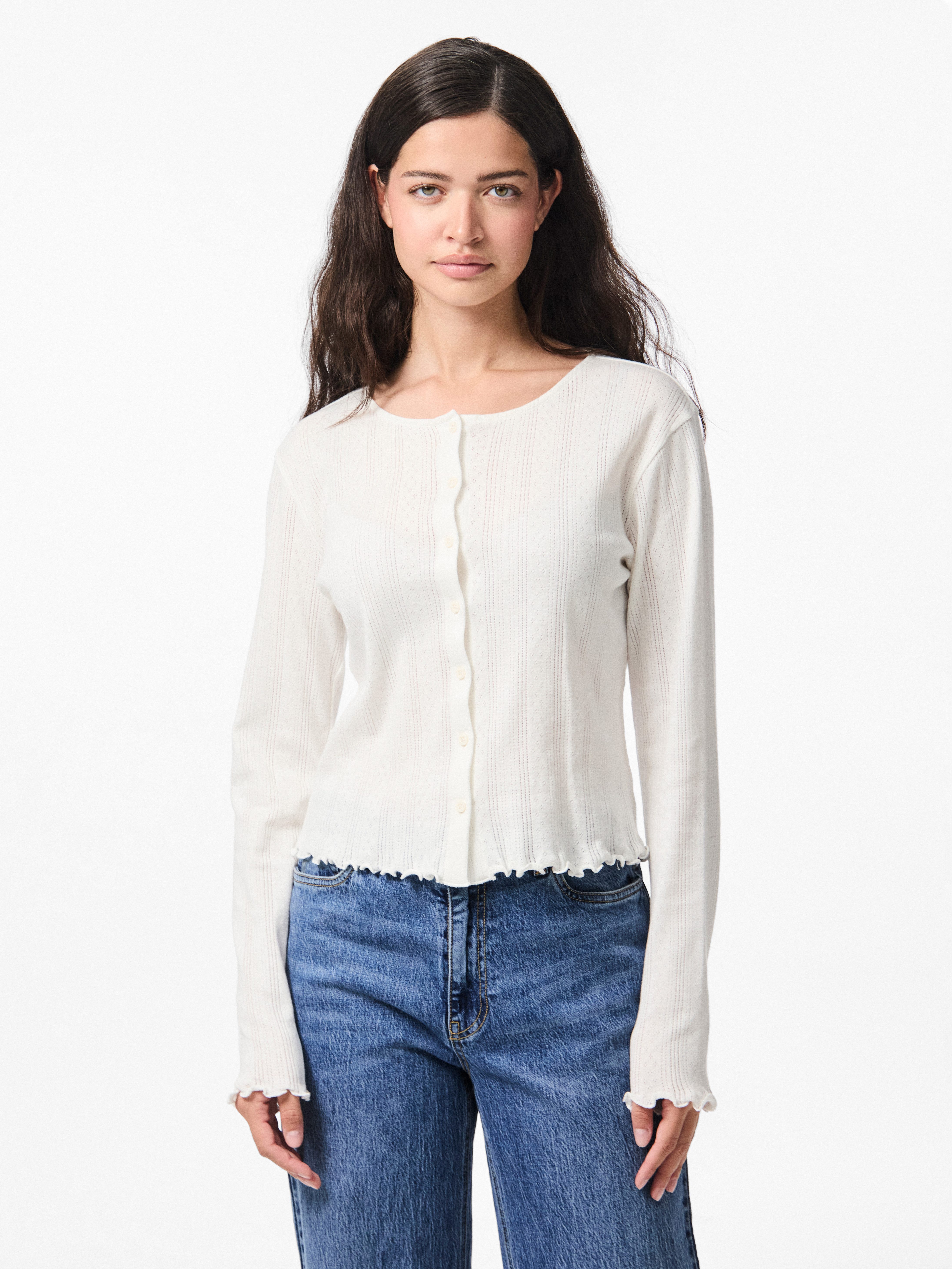 pieces Strickjacke PCMARIE LS POIN CARDIGAN JRS NOOS BC günstig online kaufen