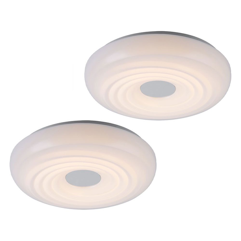 GLOBO LIGHTING LED Deckenleuchte, LED-Leuchtmittel fest verbaut, Warmweiß, Deckenleuchte Deckenlampe LED rund weiß Esszimmerleuchte in weiß