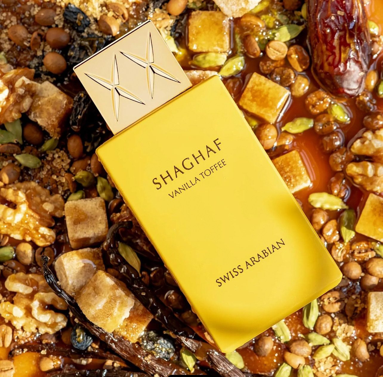 Swiss Arabian Eau de Parfum Swiss Arabian Shaghaf Vanilla Toffee 75ml, Gourmand-Komposition, Langanhaltend, Luxuriöse Präsentation