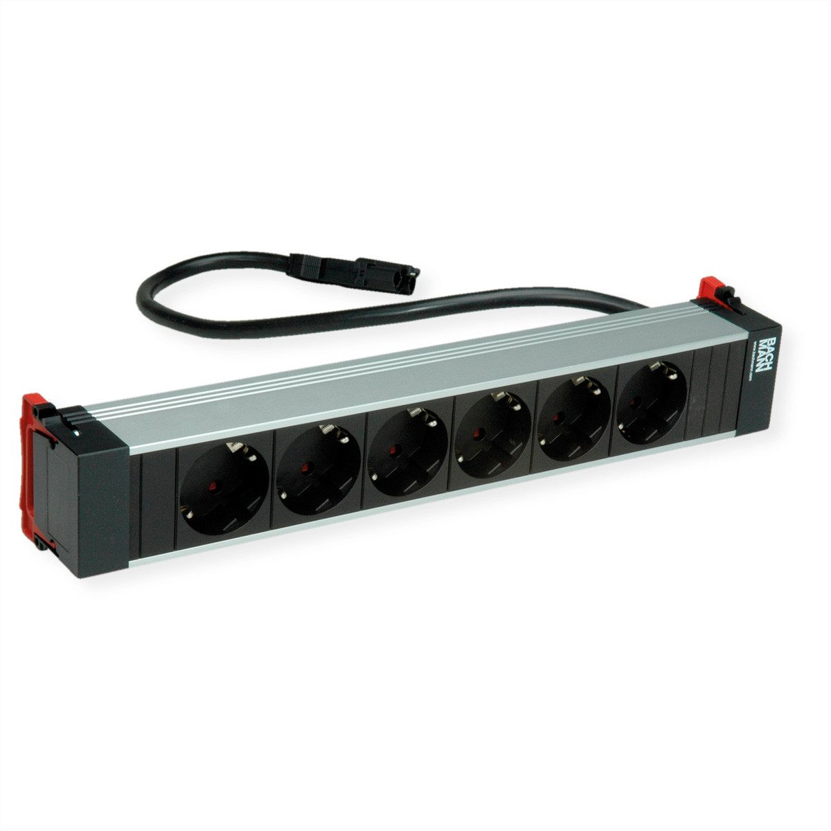 Bachmann POWER FRAME 6xCEE7/3 Einbau-Tischsteckdosenleiste (Kabellänge 0.5 m), GST18, 916.1134