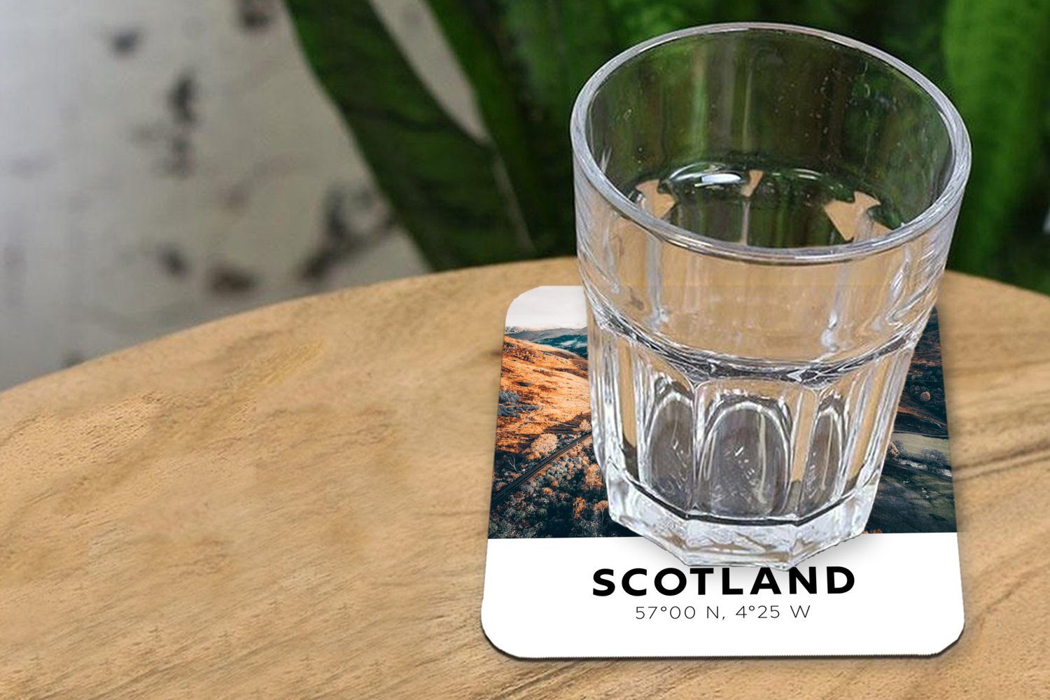 Schottland Vintage Glasuntersetzer - Gläser, für Tasse - - Brücke, Korkuntersetzer, Tischuntersetzer, Herbst 6-tlg., Glasuntersetzer, Untersetzer, Zubehör MuchoWow