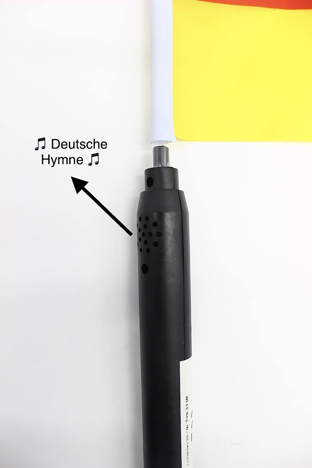 Luna24 simply great ideas... Fahne Deutschland-Fahne mit Nationalhymne batteriebetrieben, 2 Stück (3-St)