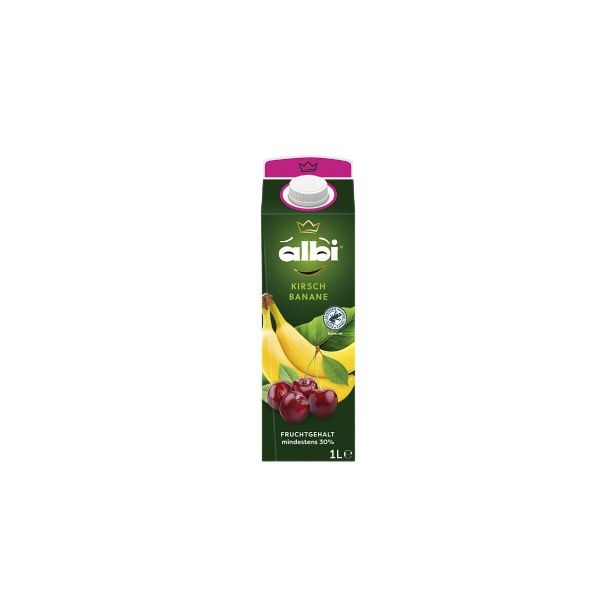 albi® Saft Kirsch-Banane, 6x 1 Liter, Fruchtnektar / Fruchtgehalt mind. 30%