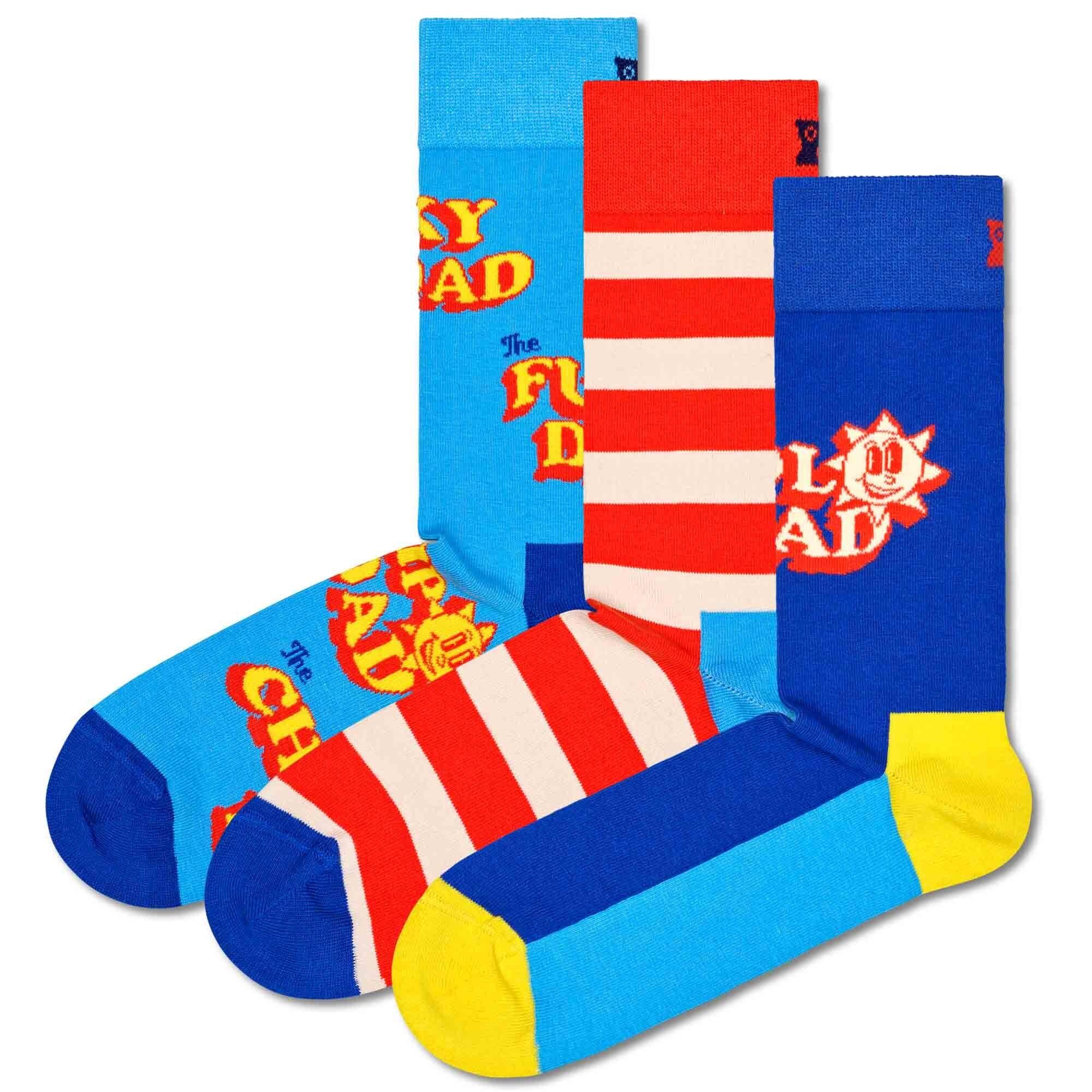 Happy Socks Kurzsocken Herren Socken, 3er Pack - Father's Day, Happy Socks  Socken