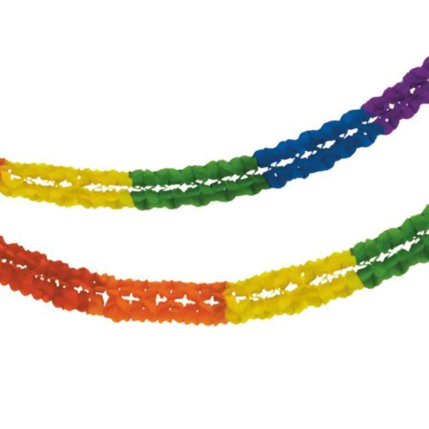 PAPSTAR GmbH Hängedekoration Papiergirlande 'Rainbow' Ø 16 cm · 10 m, Schwer e