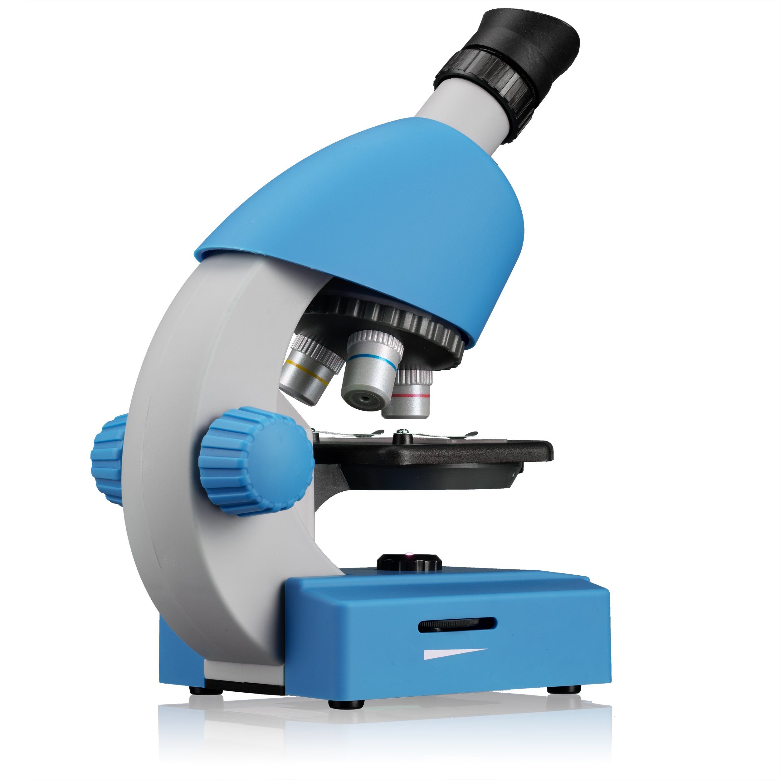 BRESSER junior microscope 40x-640x blue incident and transmitted light microscope