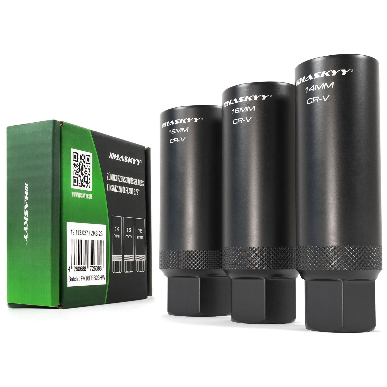 HASKYY Zündkerzennuss Zündkerzenschlüssel Kerzenschlüssel Glühkerze 3/8" günstig online kaufen