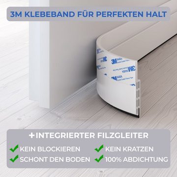 LIEBHEIM Zugluftstopper Zugluftstopper für Türen 90-100cm, mit Filzabschluss, selbstklebend