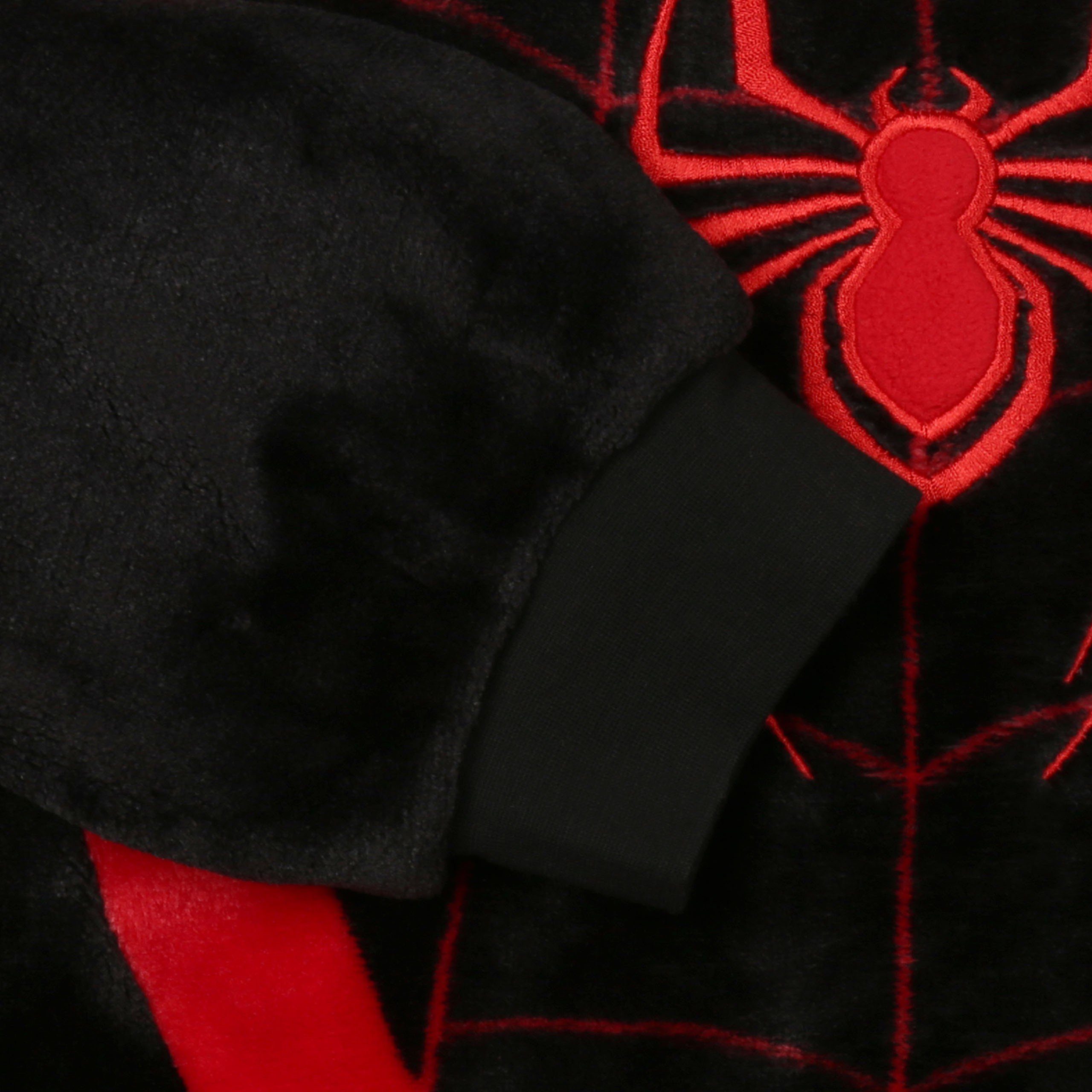 cm Sarcia.eu Kinderbademantel 122-140 Spider-Man Kinder-Kapuzen-Sweatshirt/Bademantel,schwarz