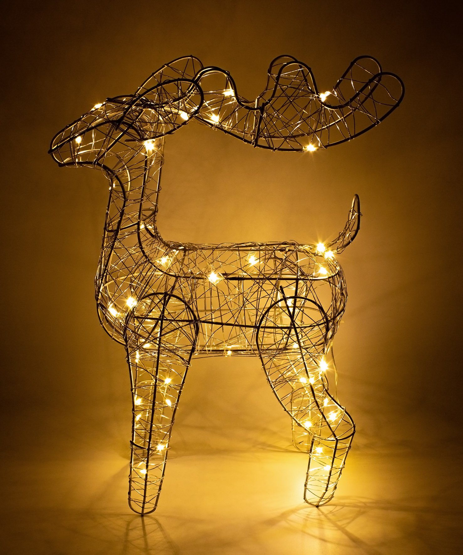 Spetebo LED Dekofigur LED Metall Rentier günstig online kaufen