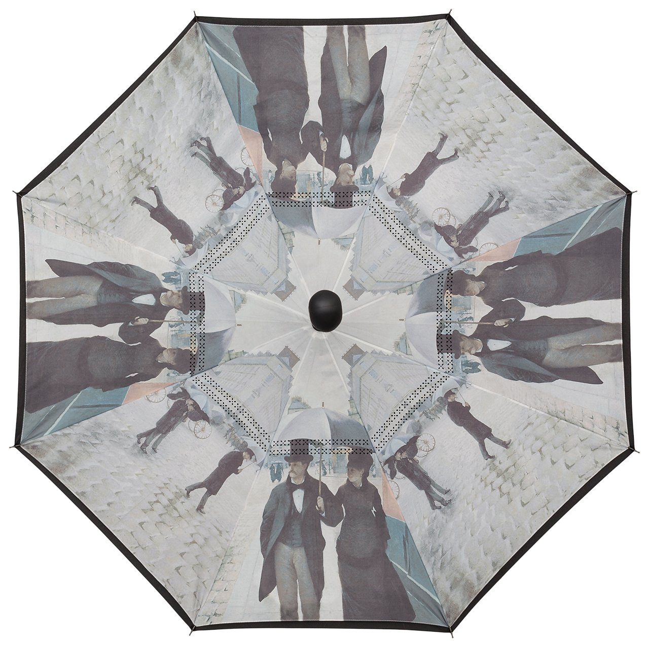 von im Lilienfeld dem Paris auf Regen, Caillebotte: Regenschirm frei Gustave Stockregenschirm Umgekehrte steht Öffnung ohne auch Boden, Schirmständer