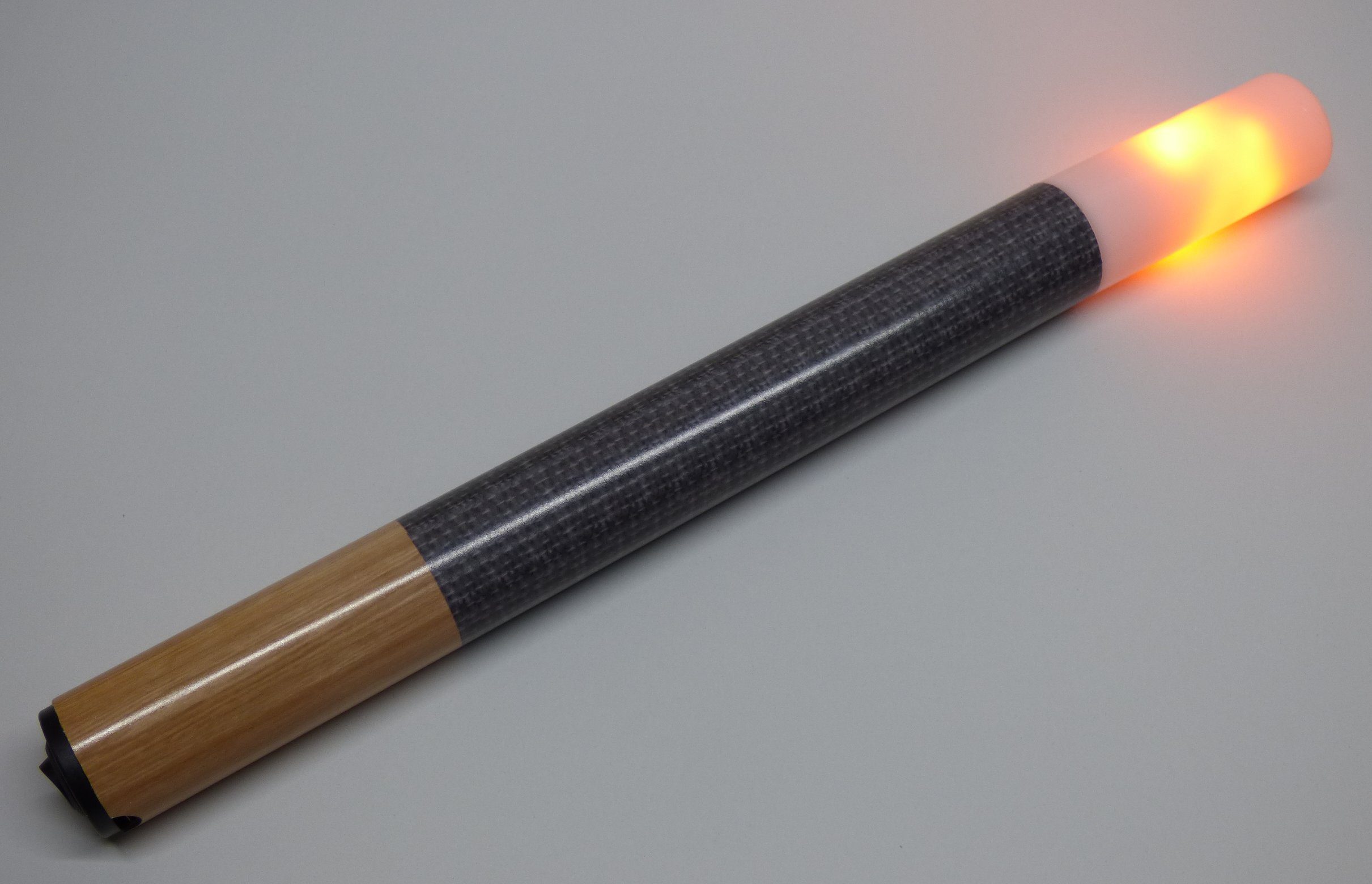 XENON LED Wandleuchte 9250 LED Fackel Flamme groß Amber Ein/Aus 660 mm Holzdekor, LED Pad, Xenon