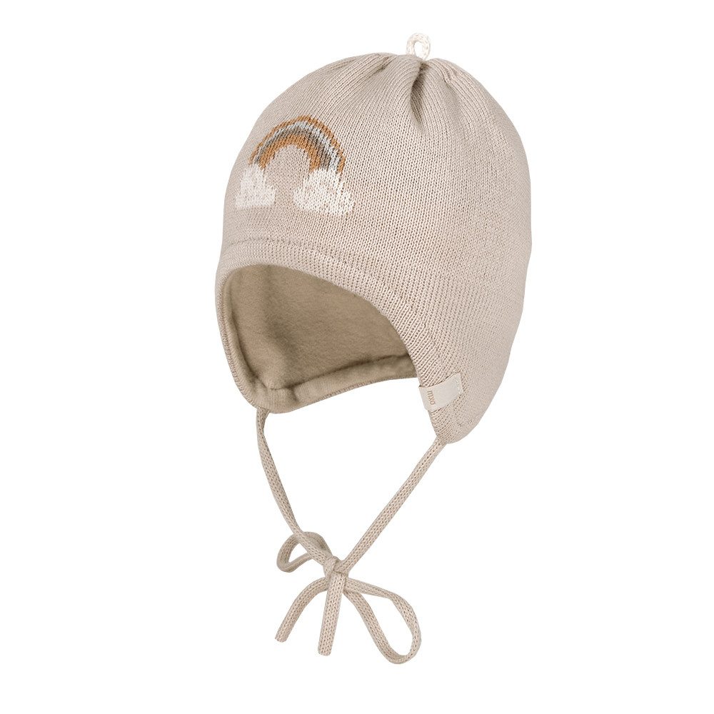 MAXIMO Strickmütze BABY GIRL-Mütze, ausgenäht Jacquard Regenbogen, Futter (1-St)