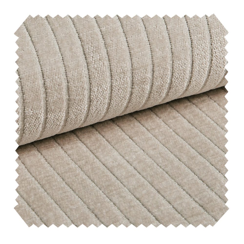 novely® Stoff PERMO Polsterstoff Breitcord-Optik - Chenille-Stoff UV-Beständig, Feuchtigkeits- und Schmutzabweisend, Kuschelweich, Meterware, 1lfm